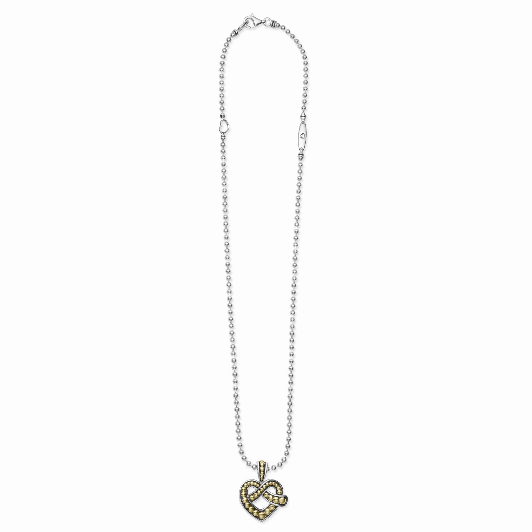 Beloved Two-Tone Heart Pendant Necklace