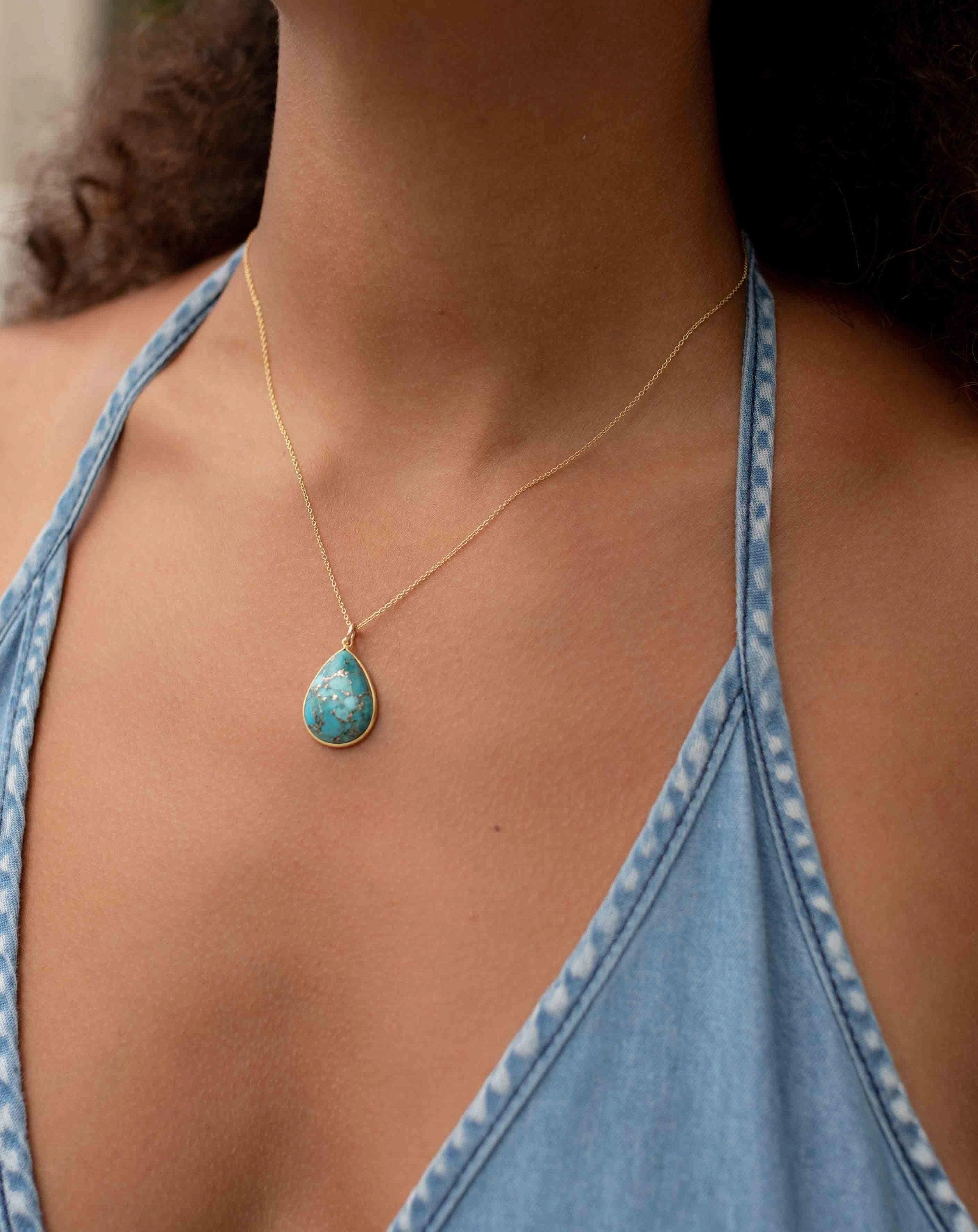 Benzel Necklace ~ Labradorite, Aqua Chalcedony, Blue Chalcedony, Rose Quartz, Moonstone, Copper Turquoise, Emerald ~ Gold Vermeil ~MN0