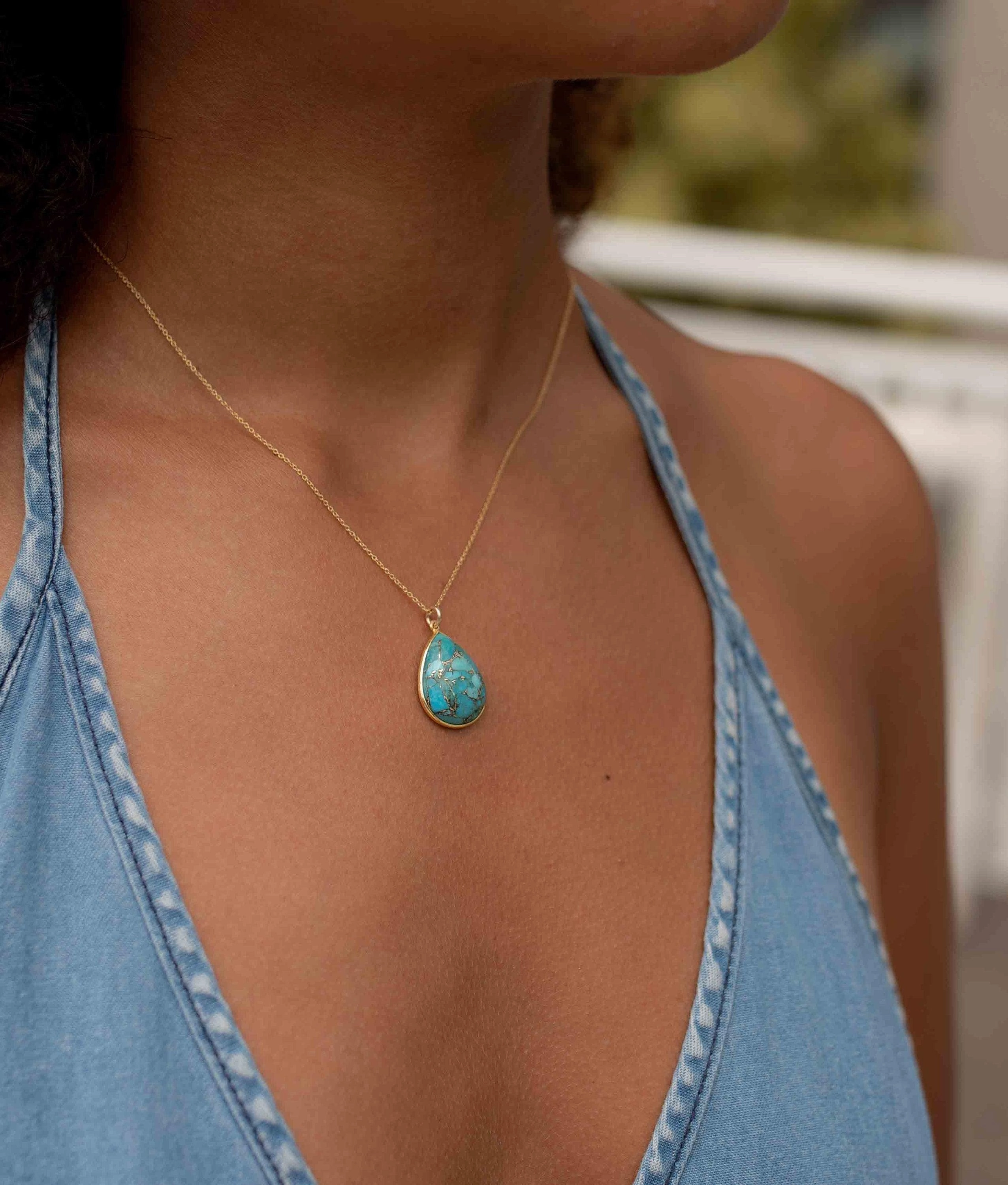 Benzel Necklace ~ Labradorite, Aqua Chalcedony, Blue Chalcedony, Rose Quartz, Moonstone, Copper Turquoise, Emerald ~ Gold Vermeil ~MN0