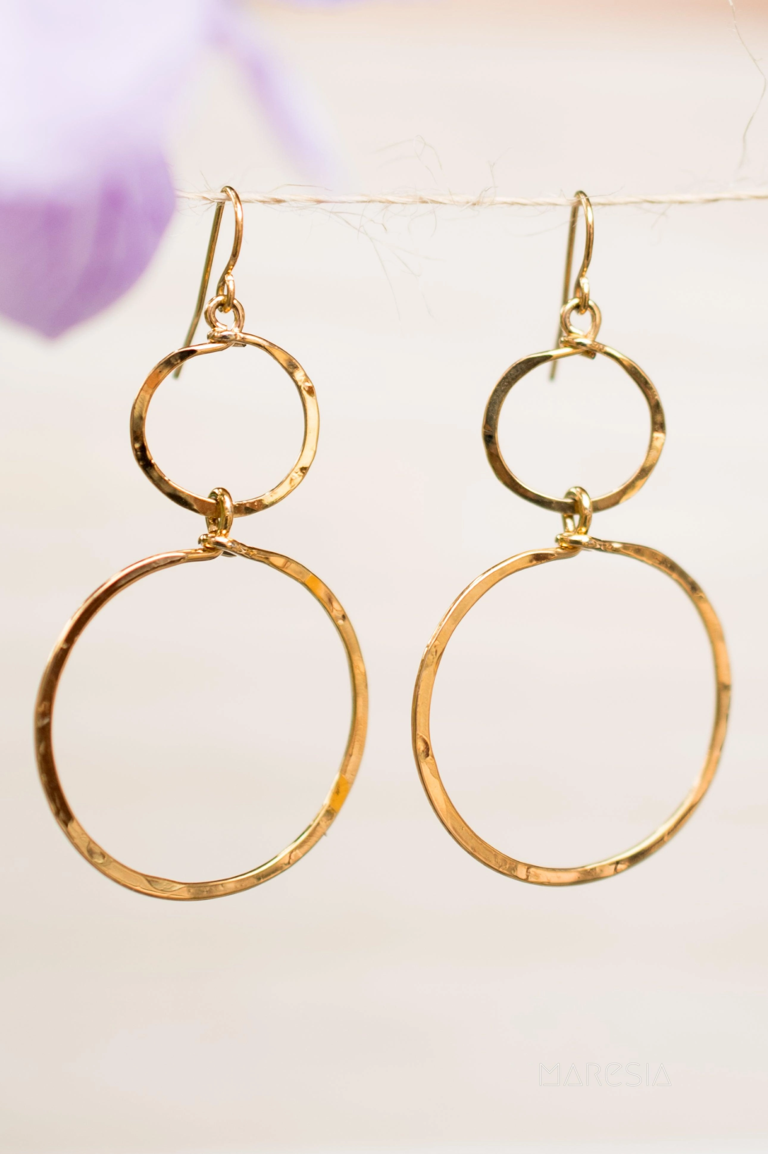Bia Double Circle Earrings ~Gold Plated or Silver Plated ~ SME003