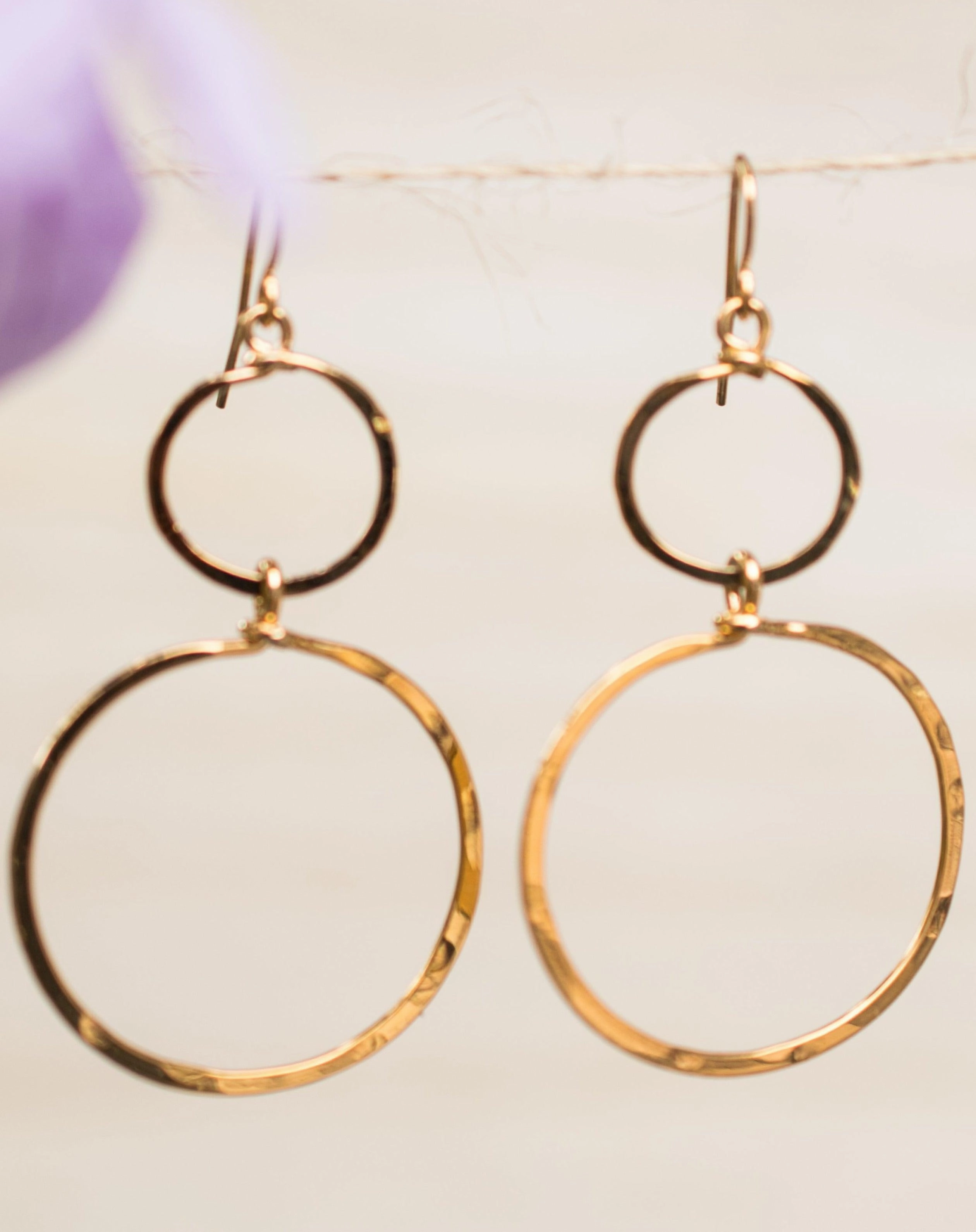Bia Double Circle Earrings ~Gold Plated or Silver Plated ~ SME003