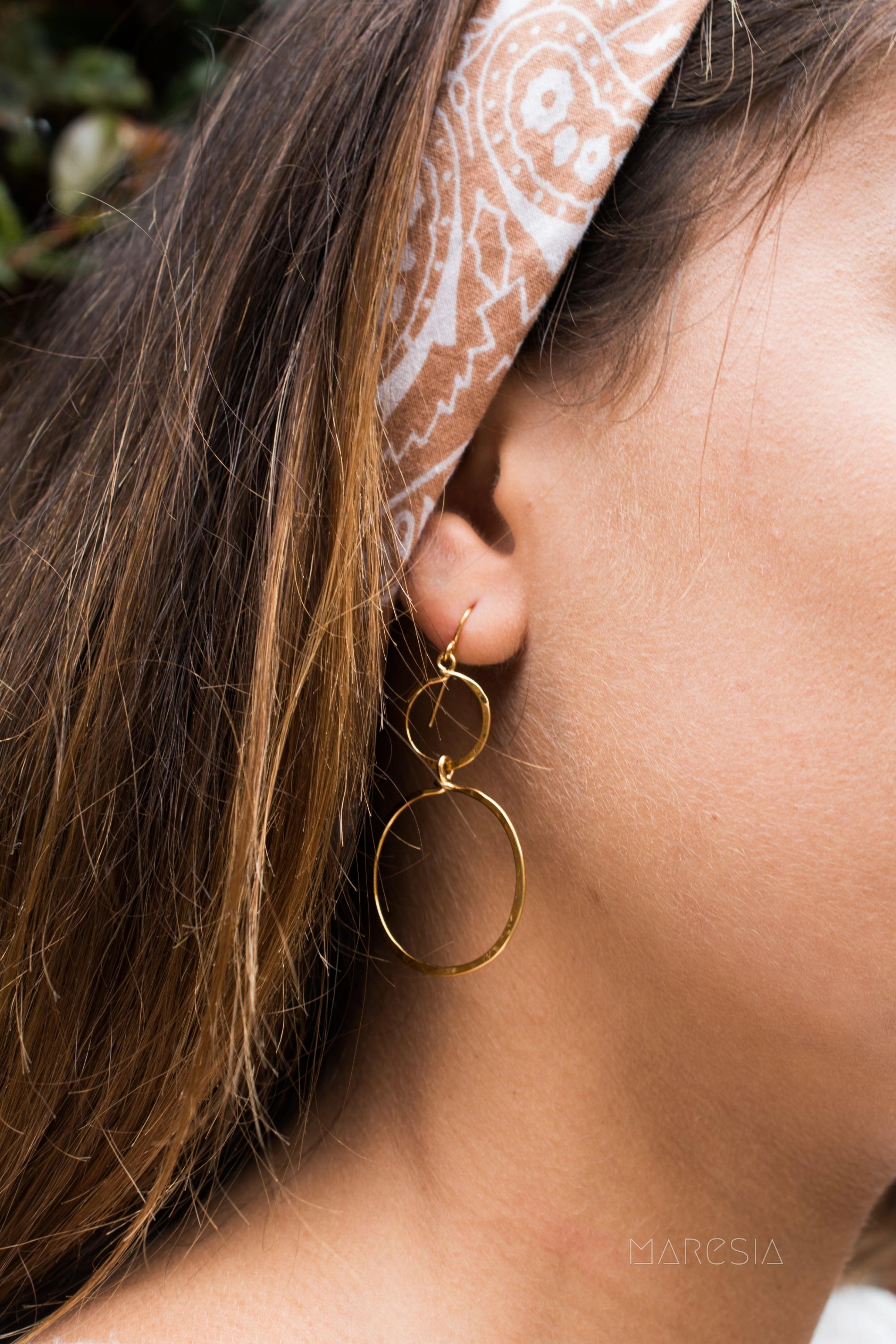 Bia Double Circle Earrings ~Gold Plated or Silver Plated ~ SME003