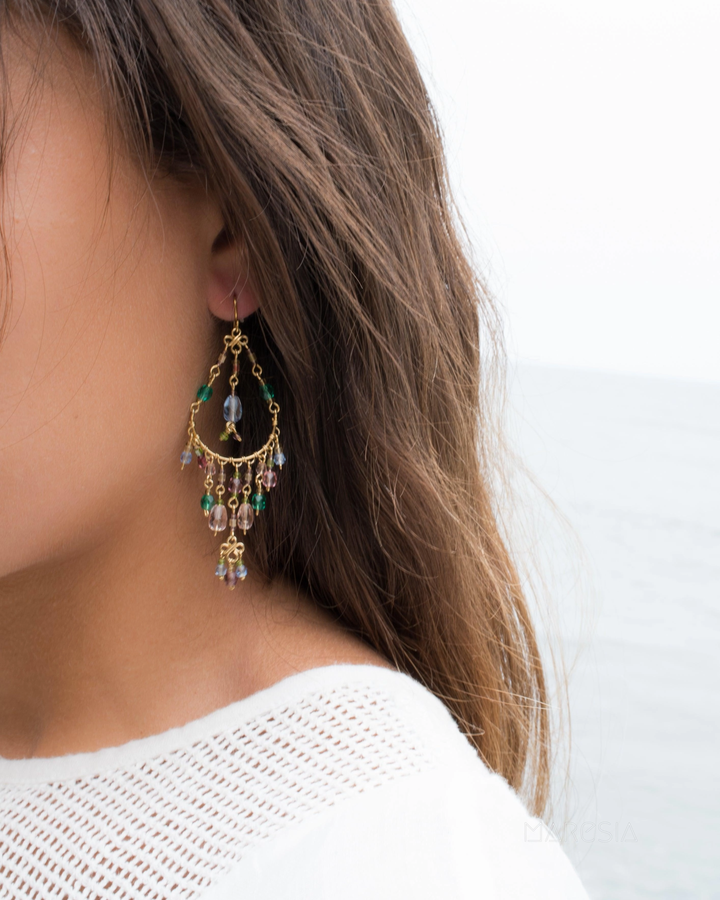 Bianca Chandelier Earrings ~Gold Plated ~ SME036