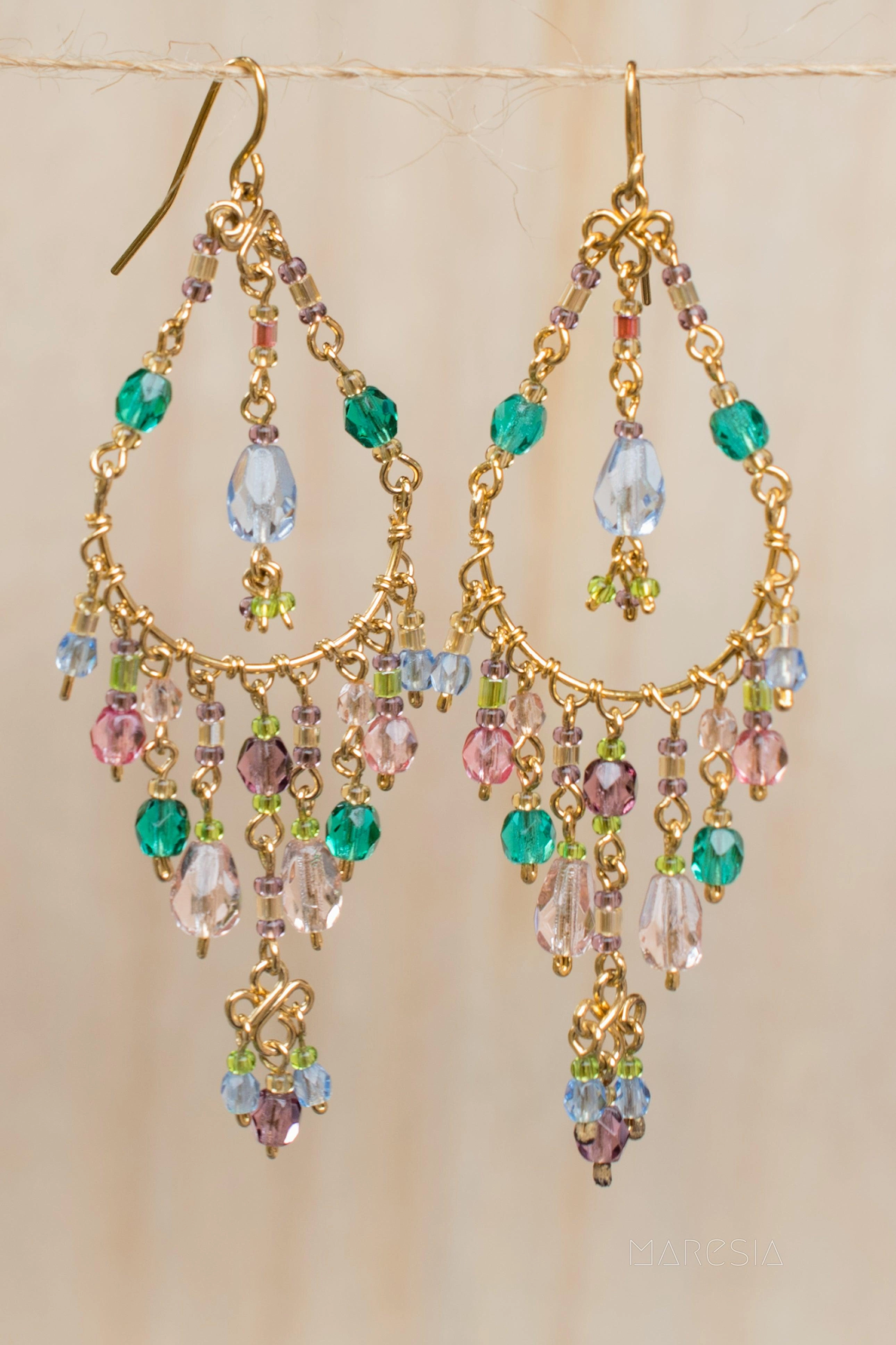 Bianca Chandelier Earrings ~Gold Plated ~ SME036