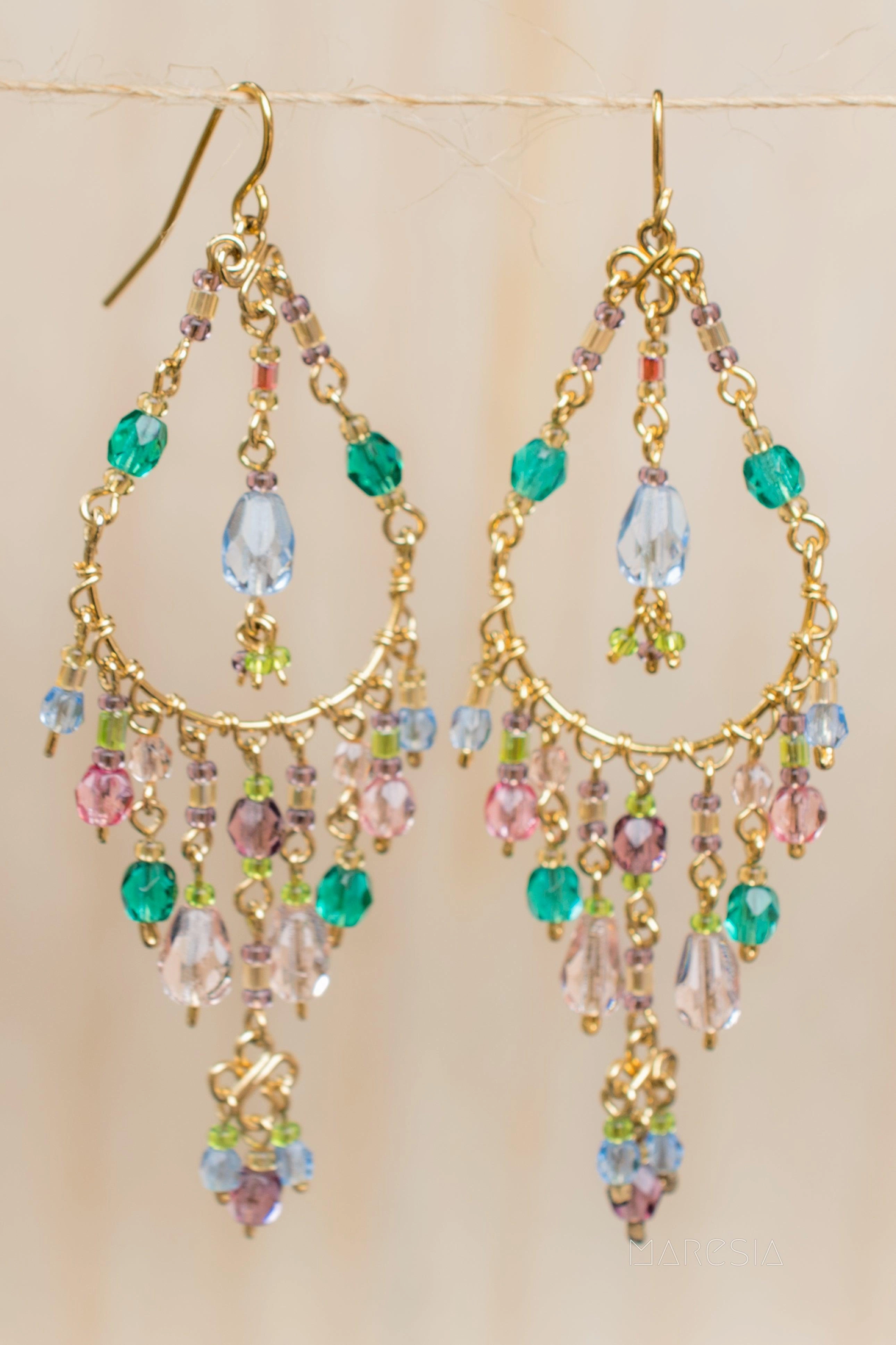 Bianca Chandelier Earrings ~Gold Plated ~ SME036