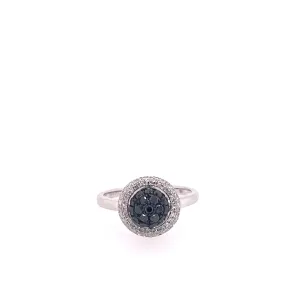 Black Diamond Cluster Ring
