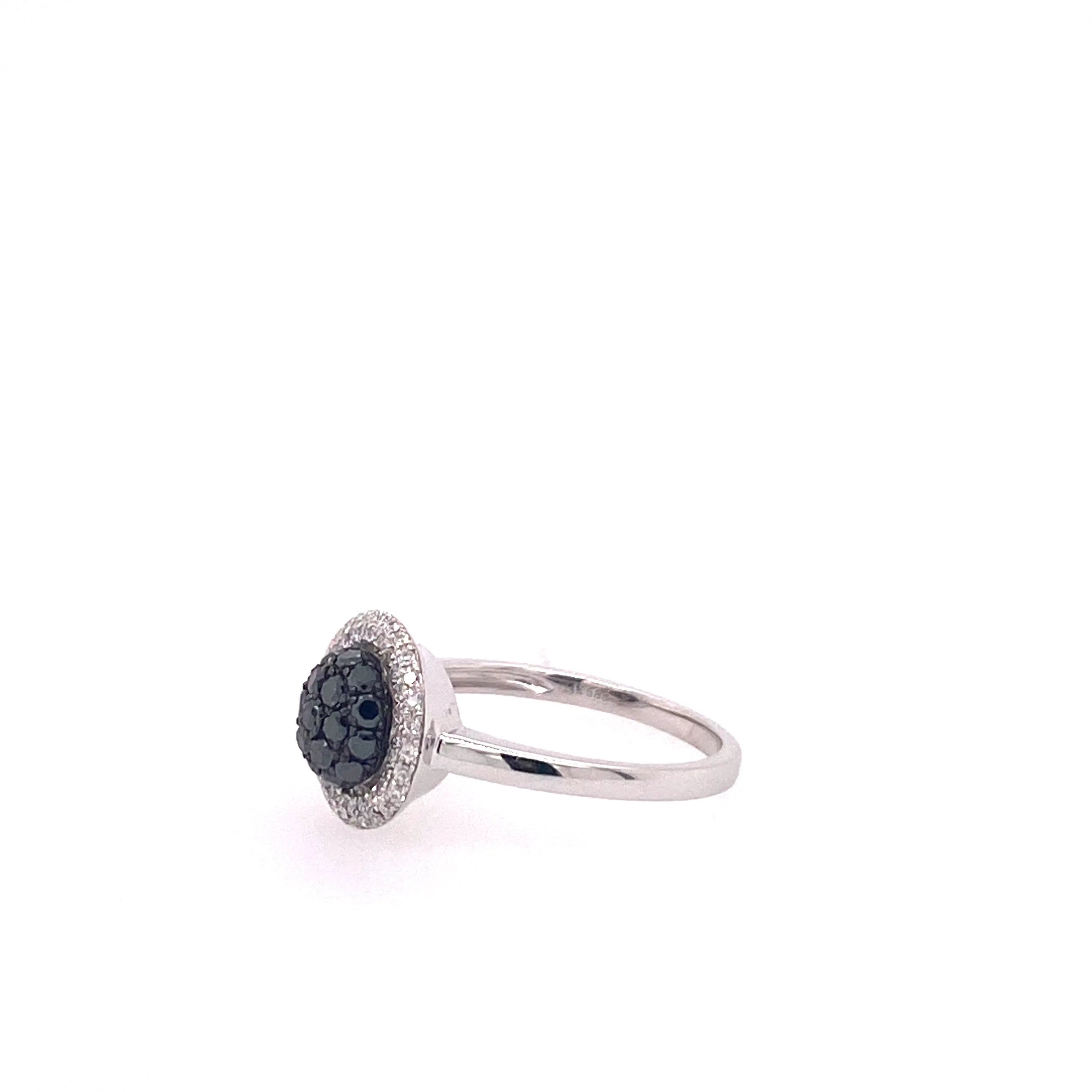 Black Diamond Cluster Ring