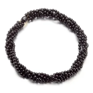 Black Jade 5-Strand Twist Necklace