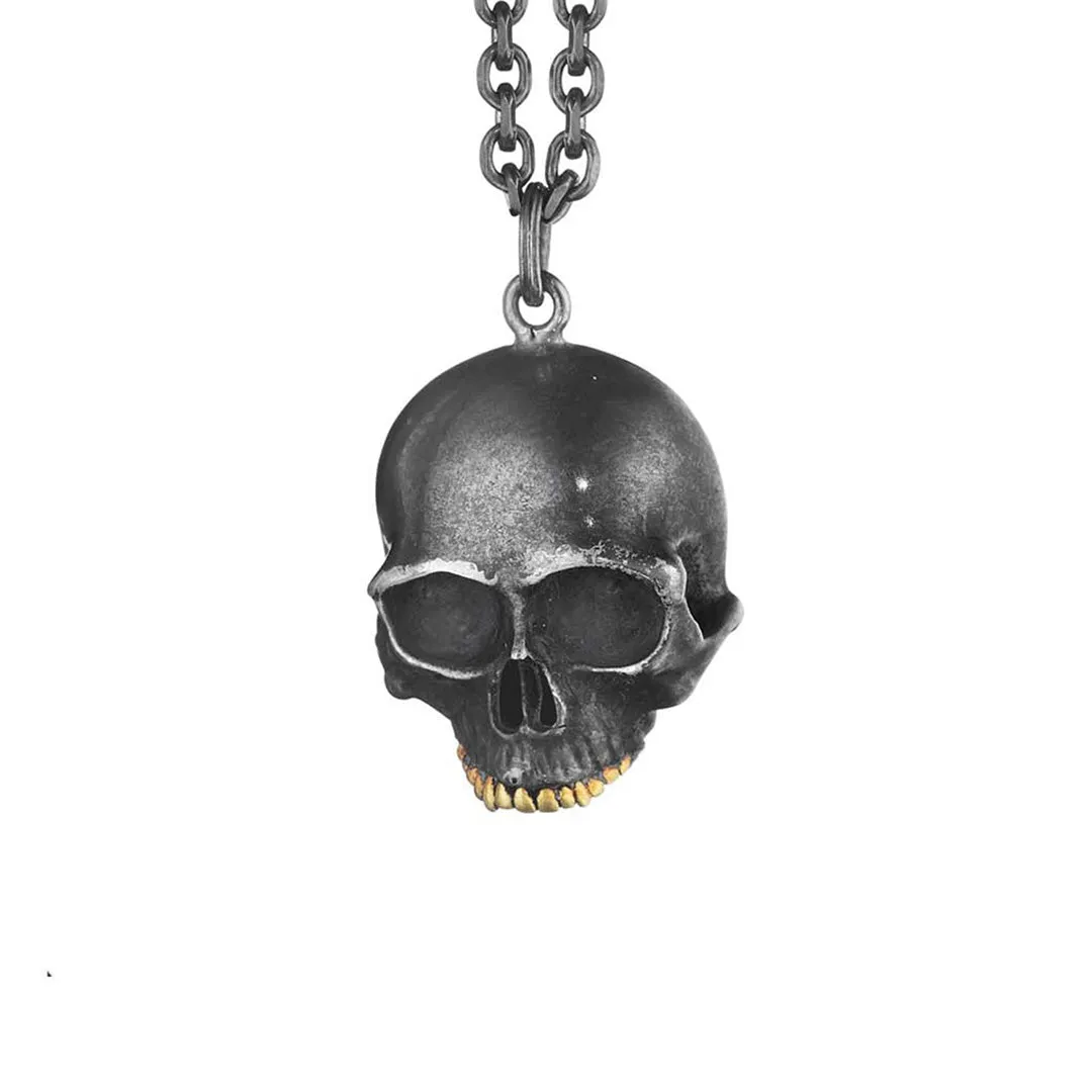 Black Skull Pendant Necklace