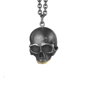 Black Skull Pendant Necklace