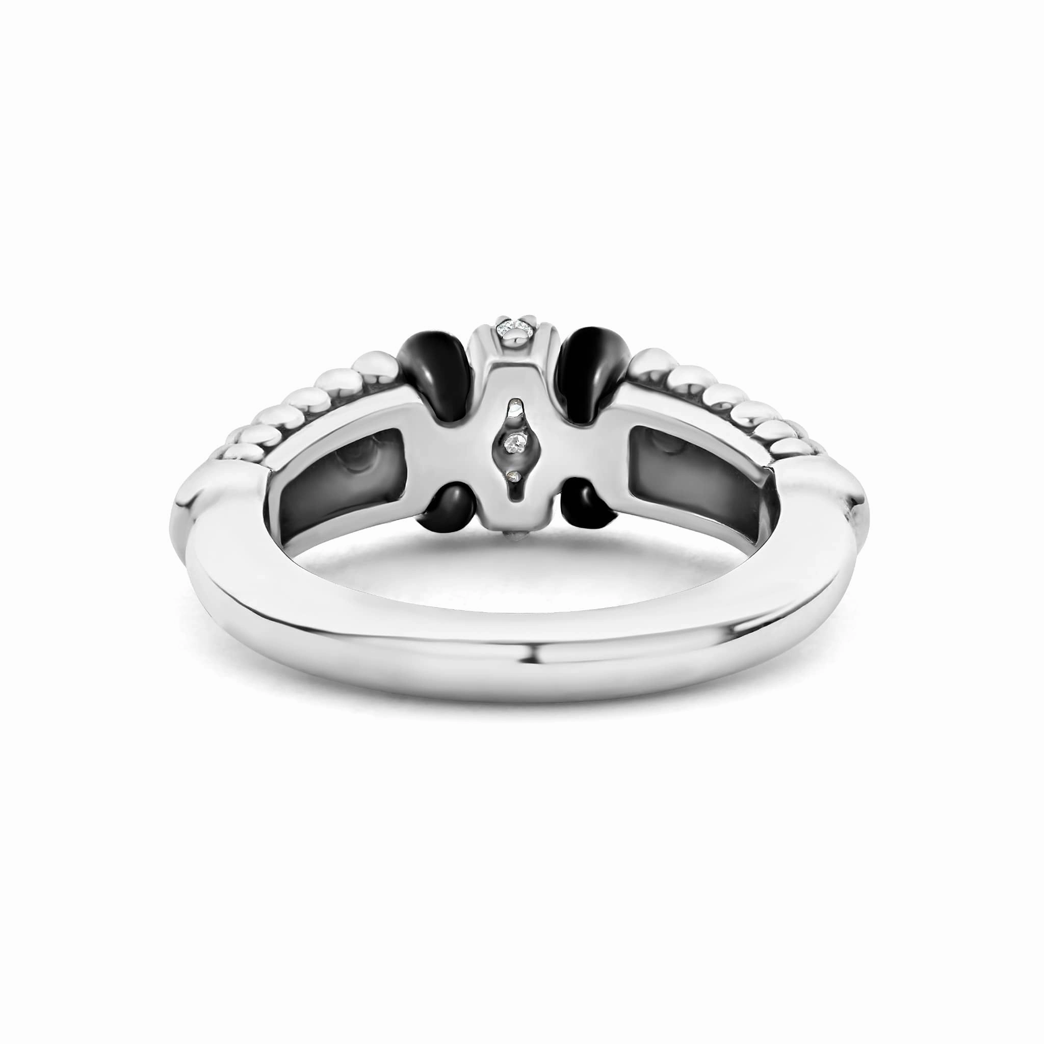 Black Caviar Black Ceramic and Caviar Diamond Ring