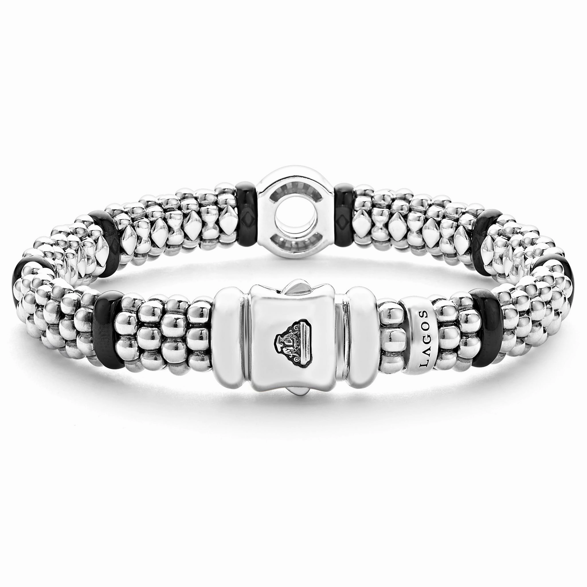 Black Caviar Black Ceramic and Diamond Circle Bracelet | 9mm