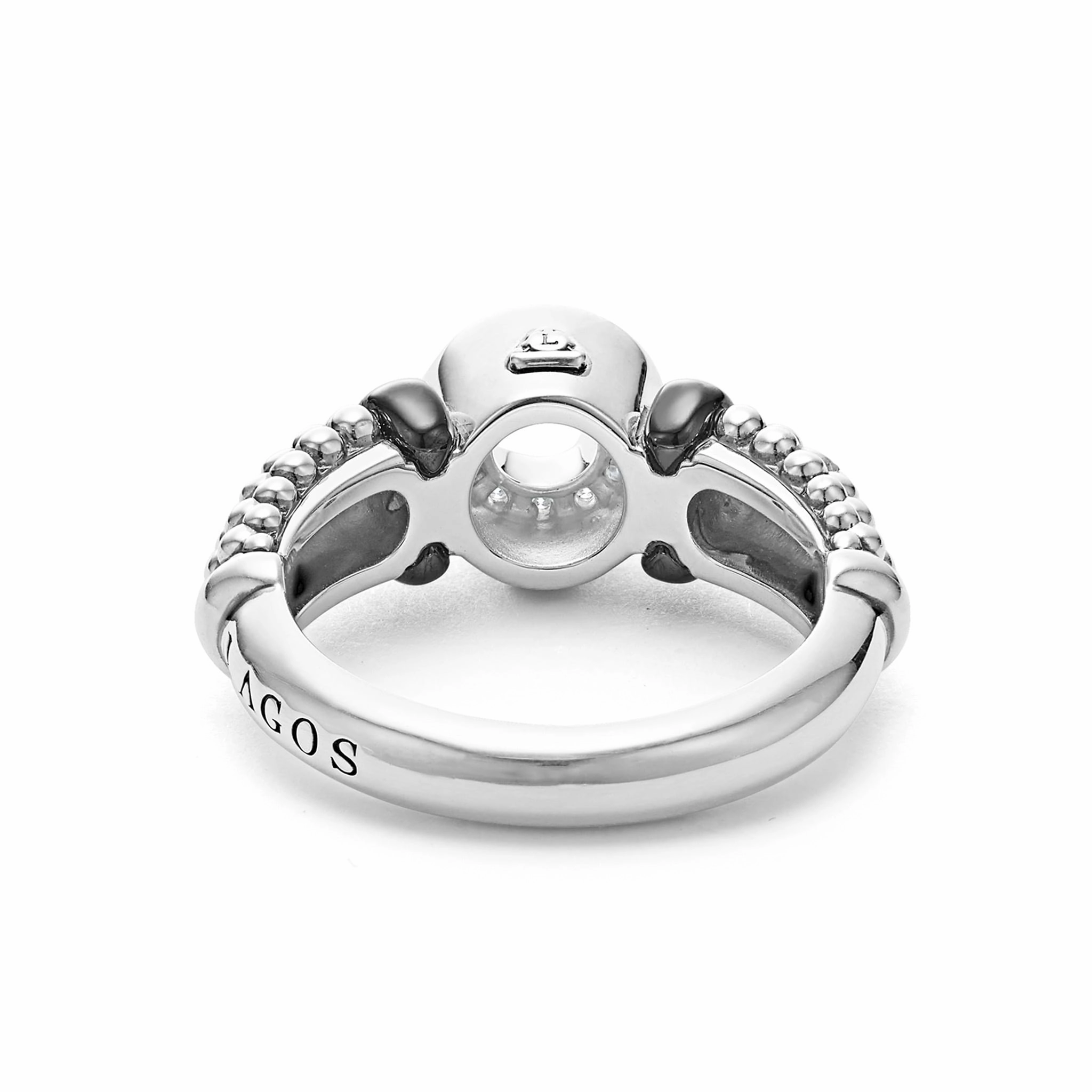 Black Caviar Black Ceramic and Diamond Circle Ring