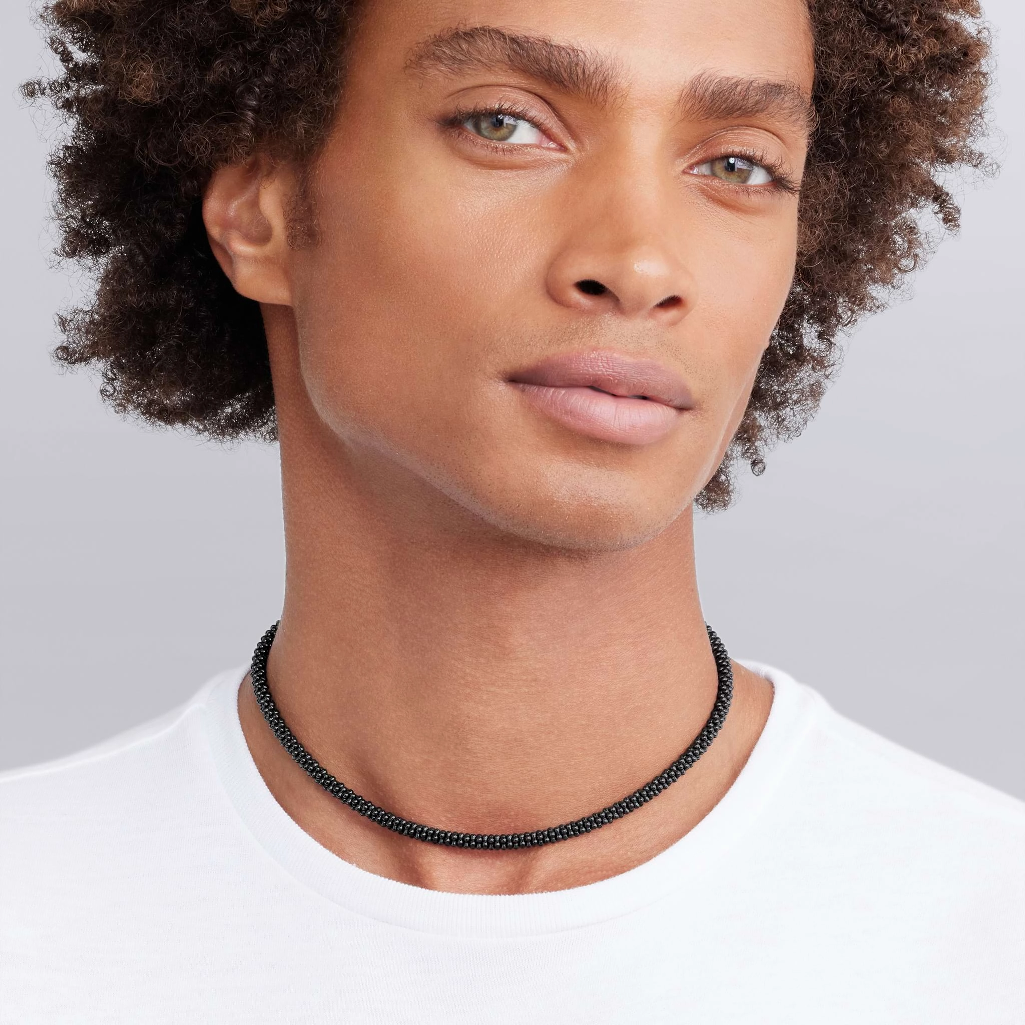 Black Caviar Black Ceramic Beaded Necklace | 5mm