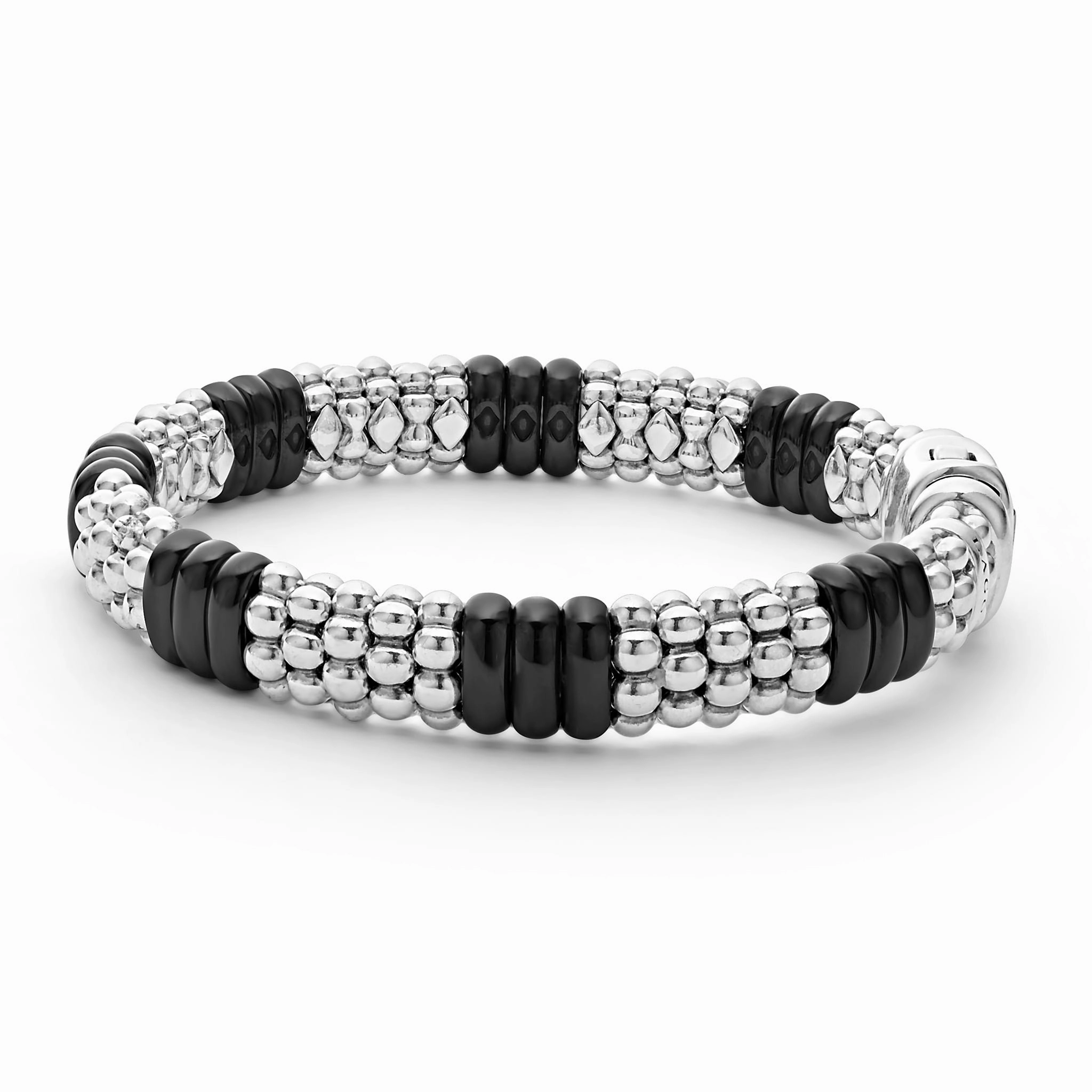 Black Caviar Black Ceramic Caviar Beaded Bracelet | 9mm