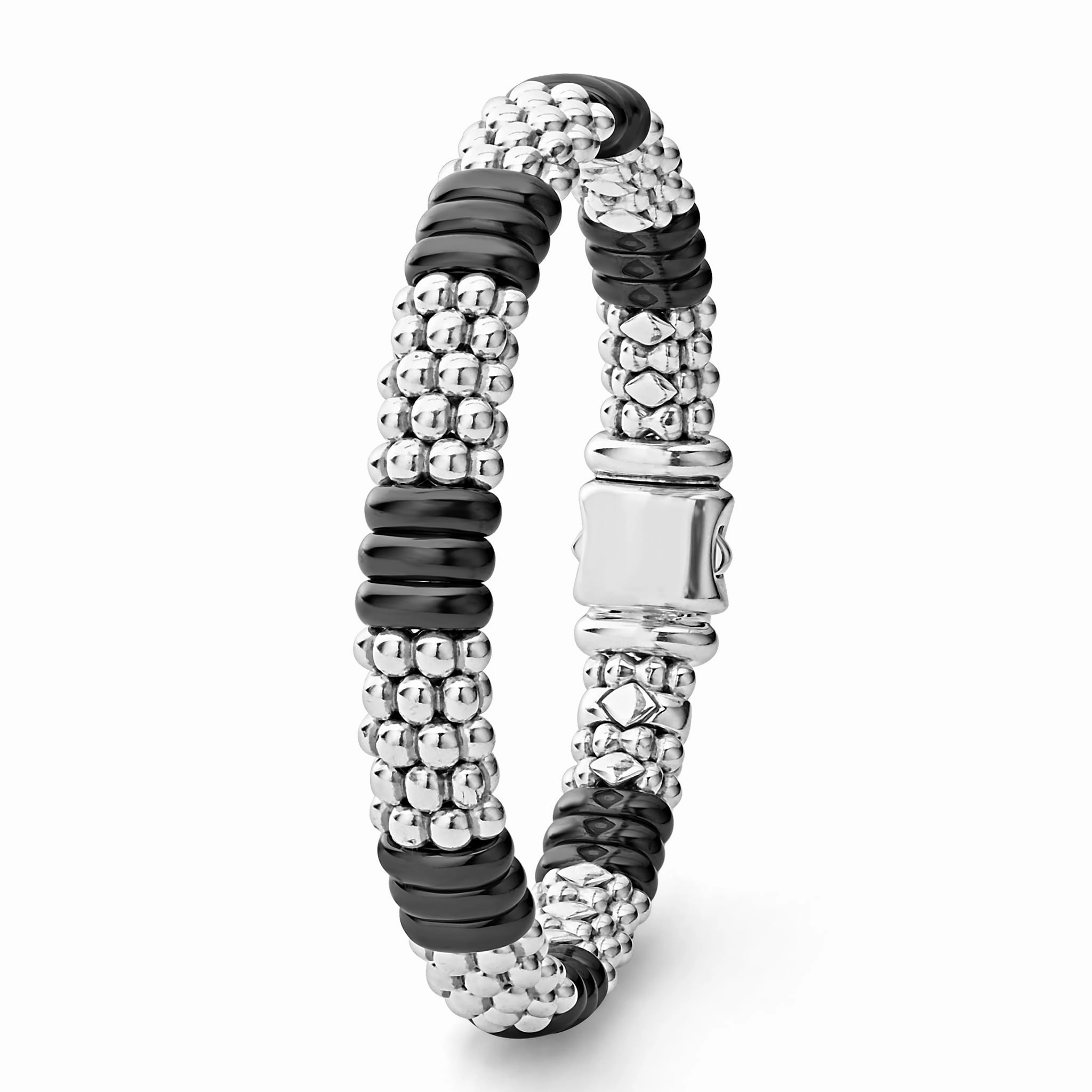 Black Caviar Black Ceramic Caviar Beaded Bracelet | 9mm