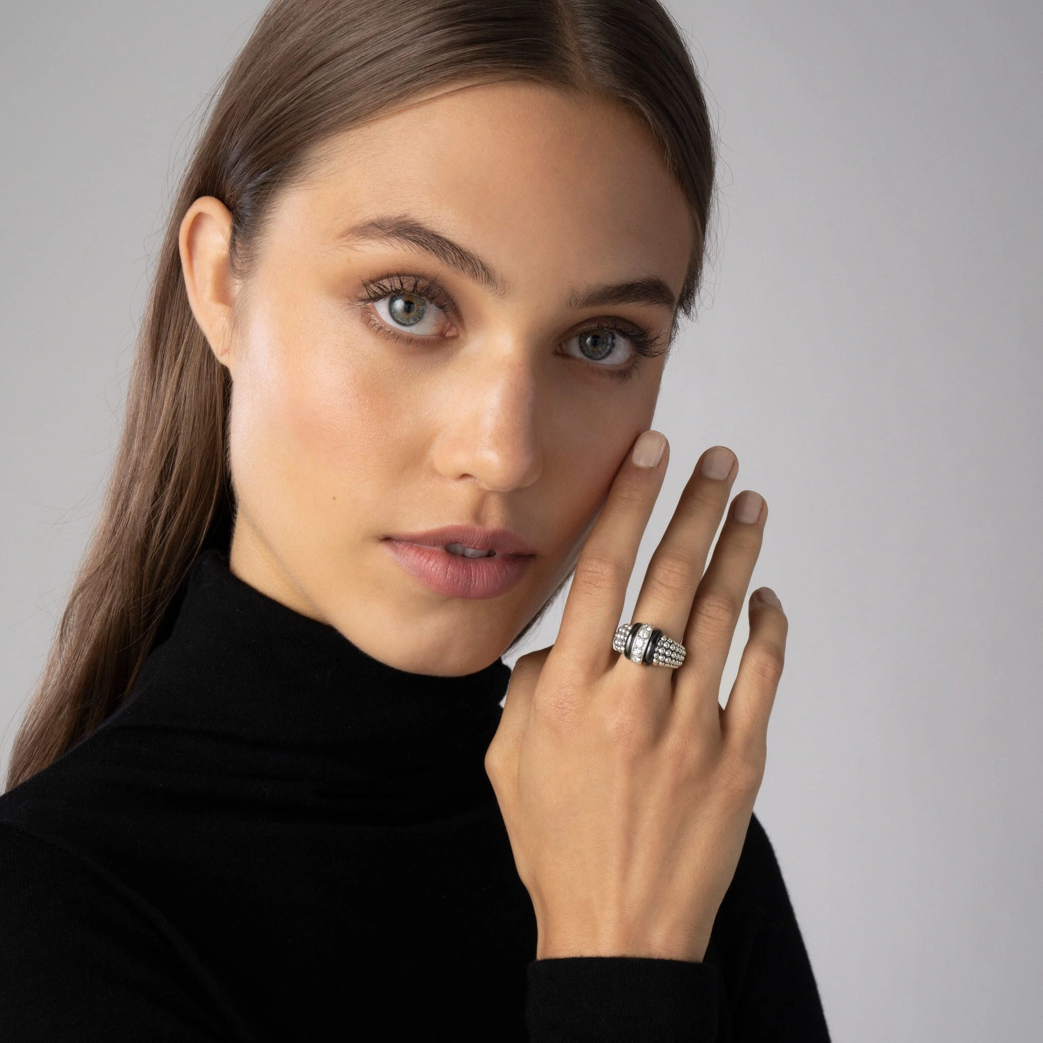 Black Caviar Black Ceramic Caviar Diamond Ring