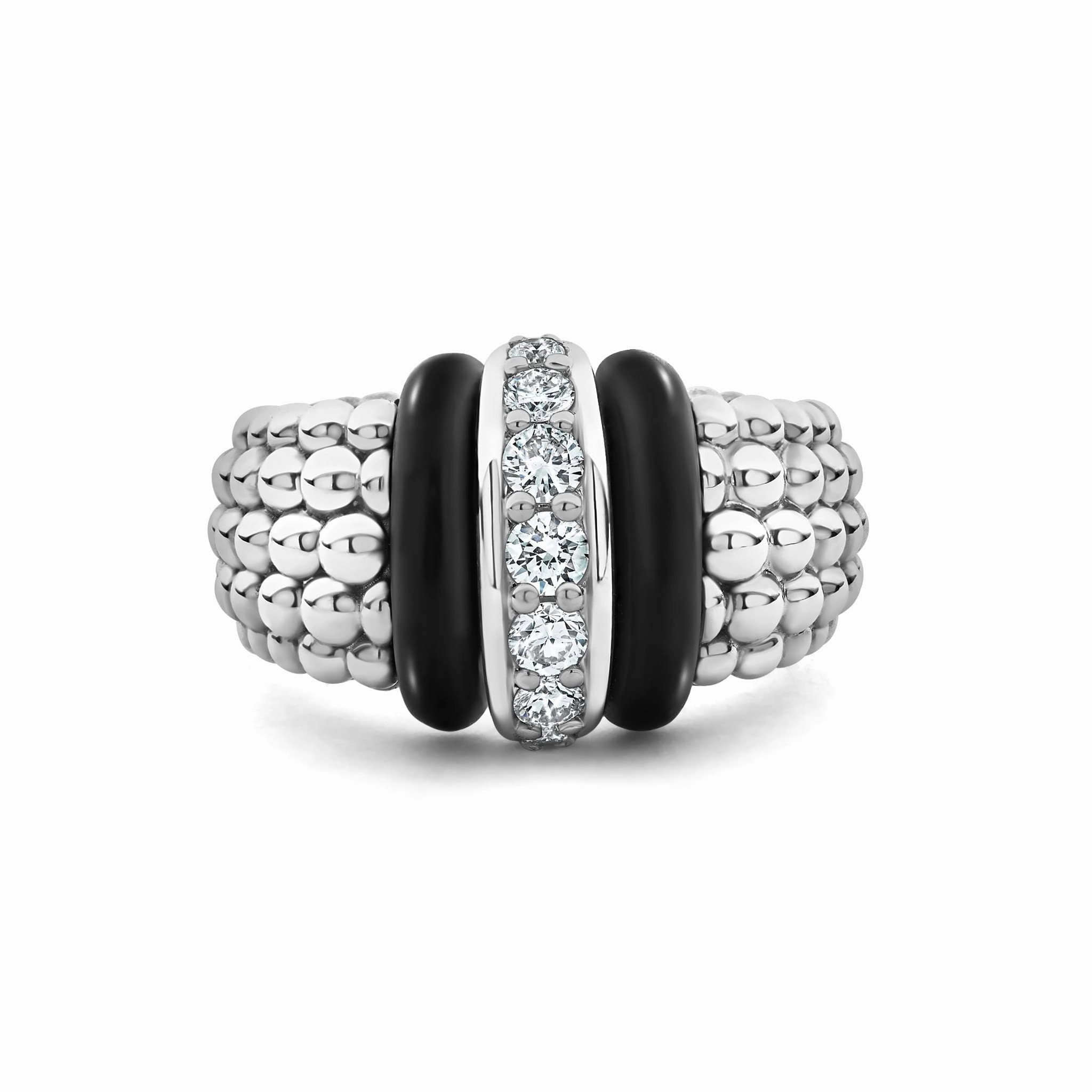 Black Caviar Black Ceramic Caviar Diamond Ring