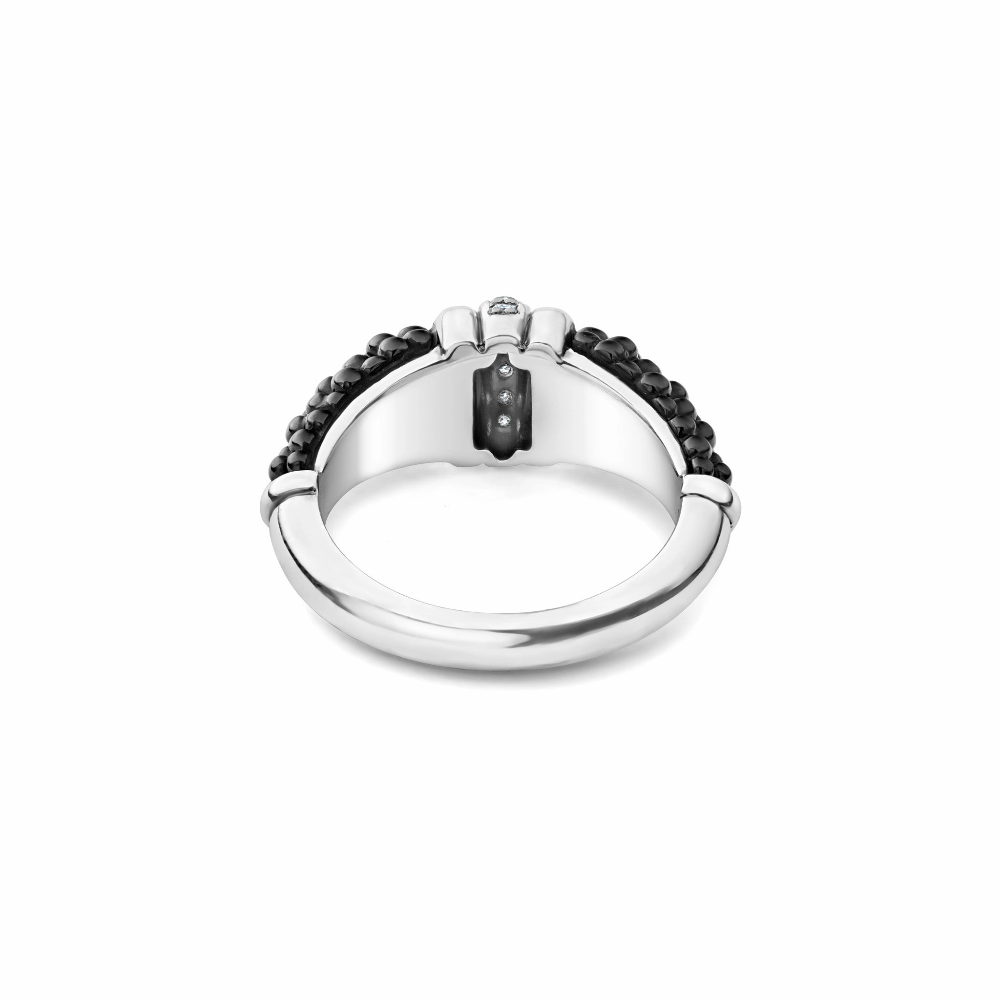 Black Caviar Black Ceramic Diamond Stacking Ring
