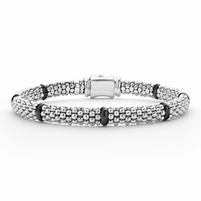 Black Caviar Black Ceramic Station Caviar Bracelet | 6mm