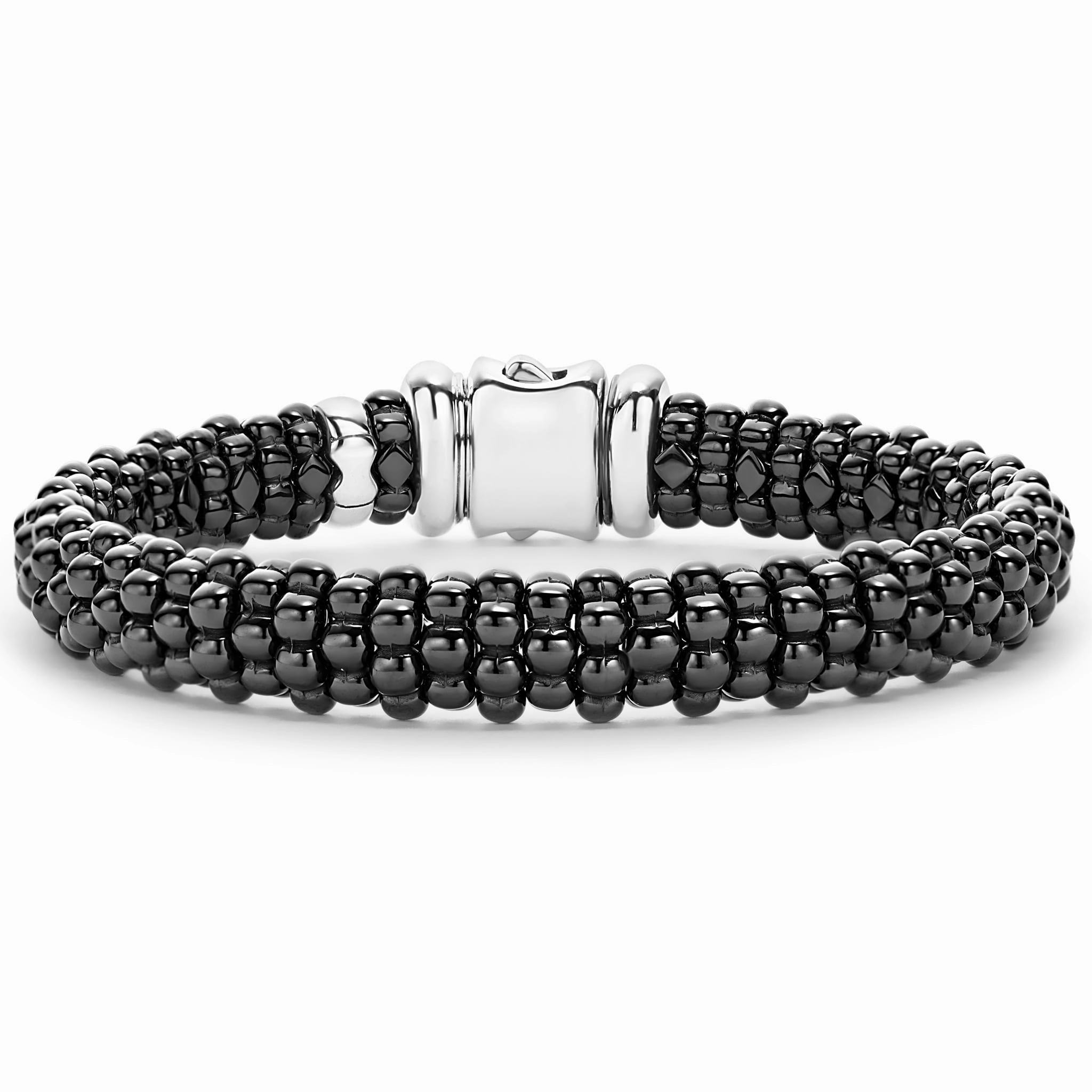 Black Caviar Ceramic Caviar Beaded Bracelet Gift Set