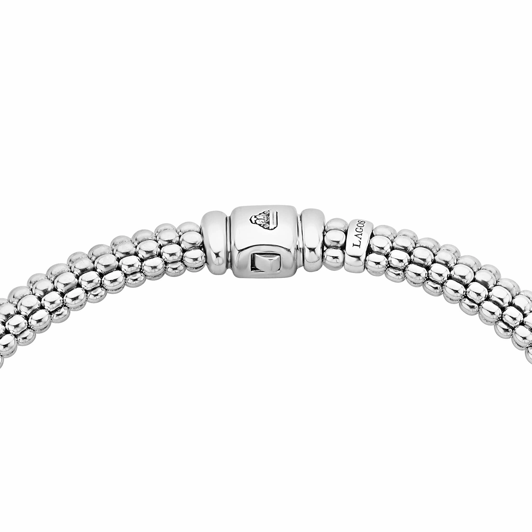 Black Caviar Four Station Diamond Caviar Necklace