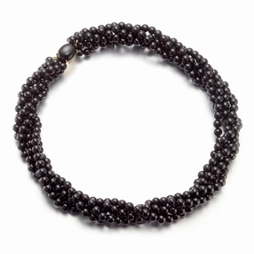 Black Jade 5-Strand Twist Necklace