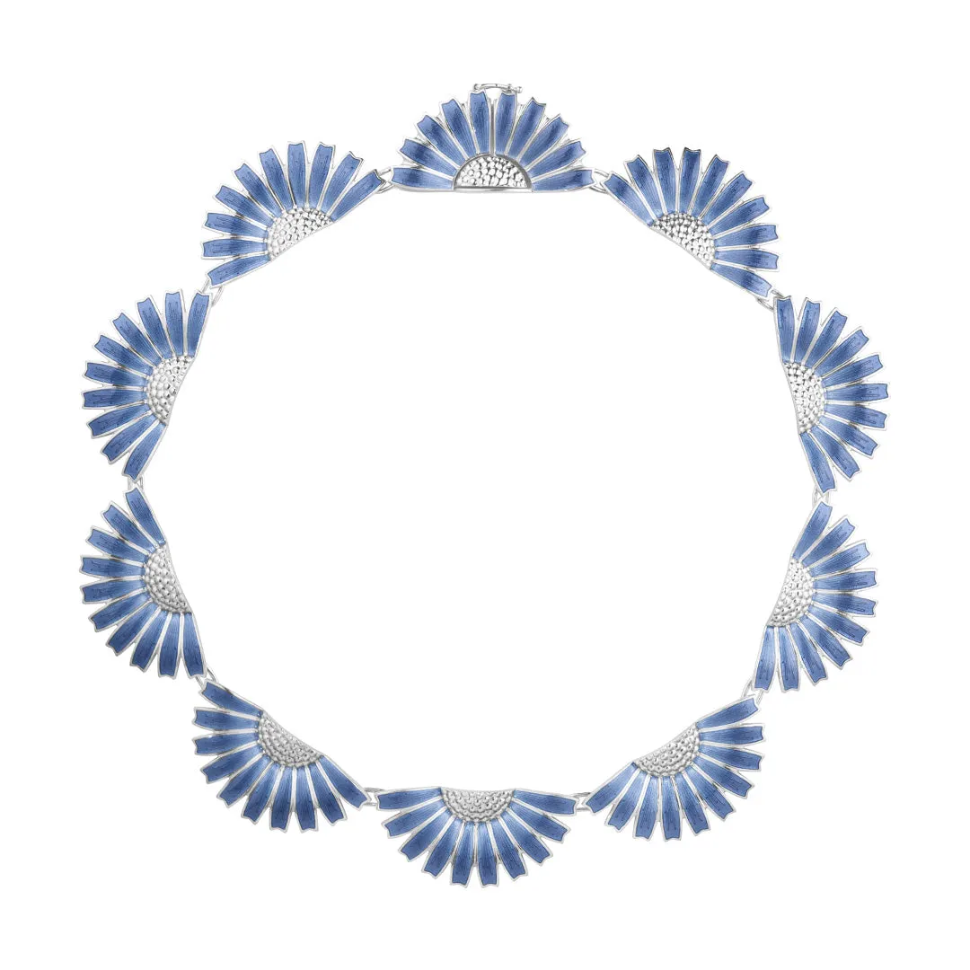 Blue Daisy Necklace
