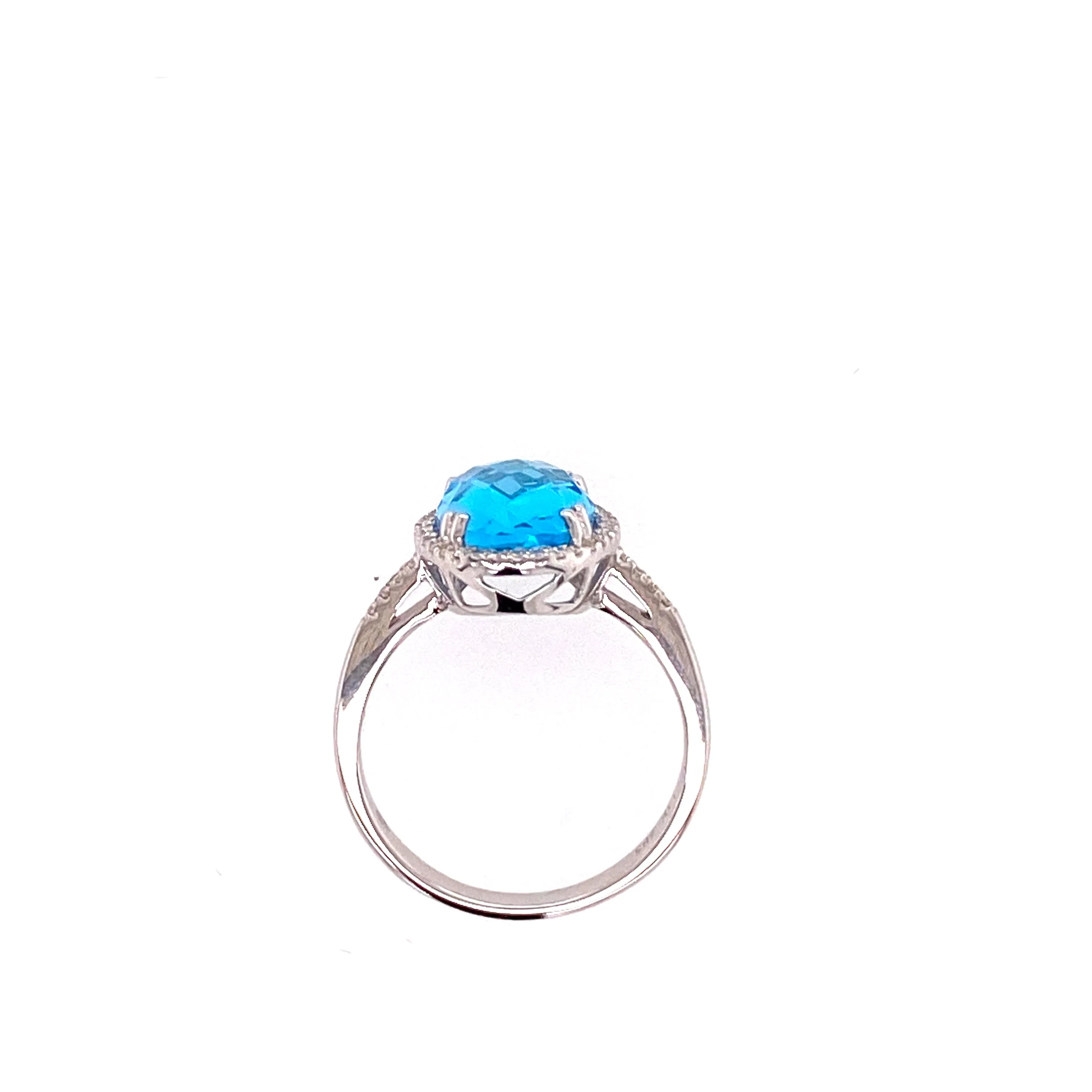 blue topaz and diamond ring