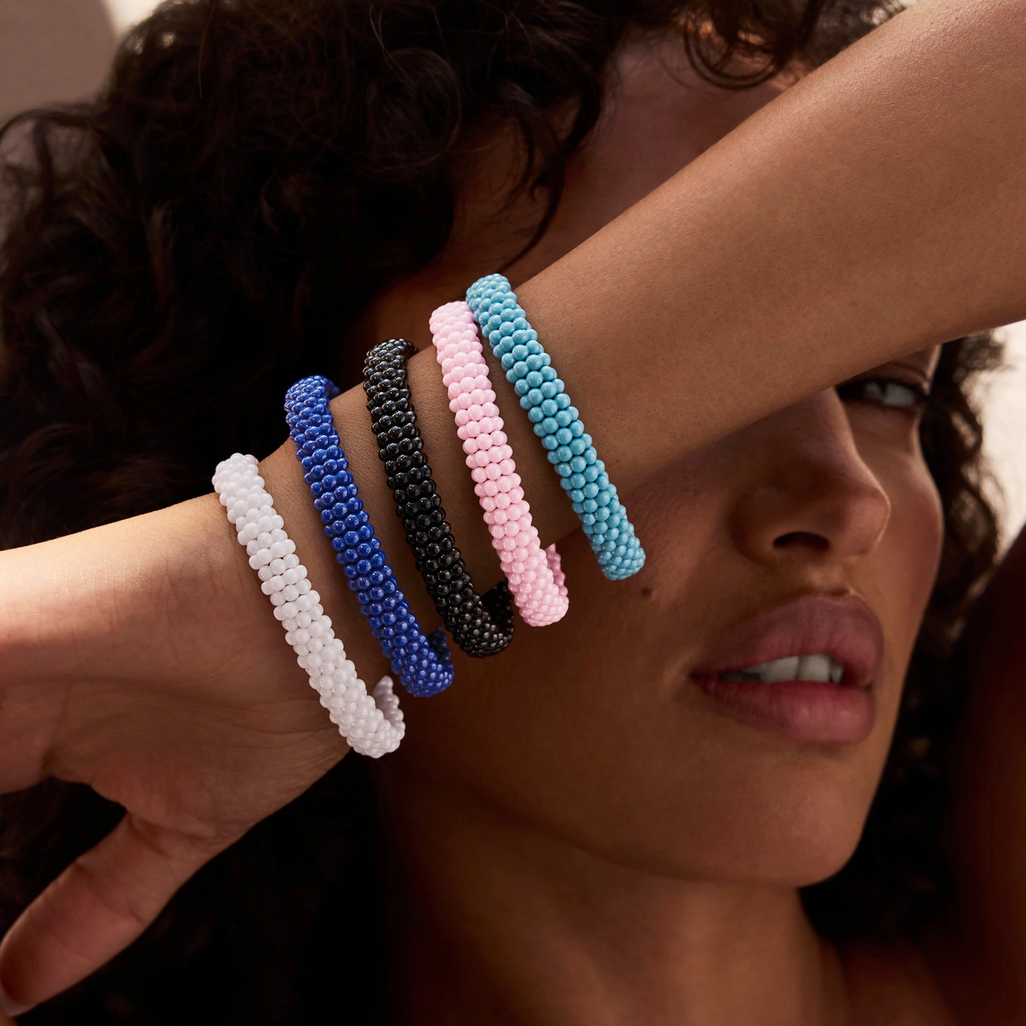 Blue Caviar Blue Ceramic Beaded Bracelet | 9mm