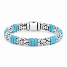 Blue Caviar Blue Ceramic Caviar Beaded Bracelet | 9mm