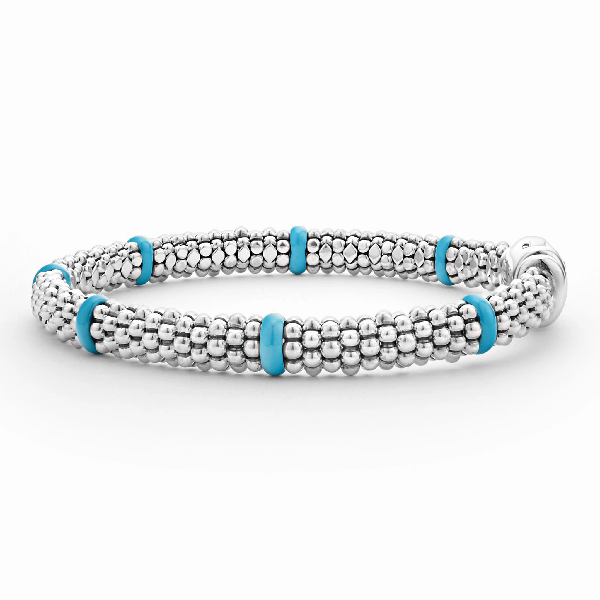 Blue Caviar Blue Ceramic Station Caviar Bracelet | 6mm