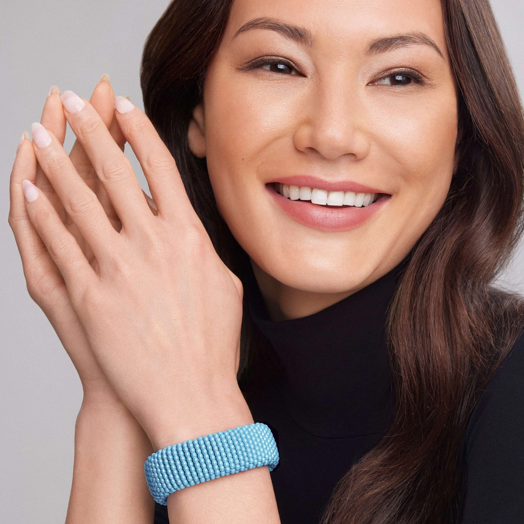 Blue Caviar Blue Statement Ceramic Caviar Bracelet | 23mm