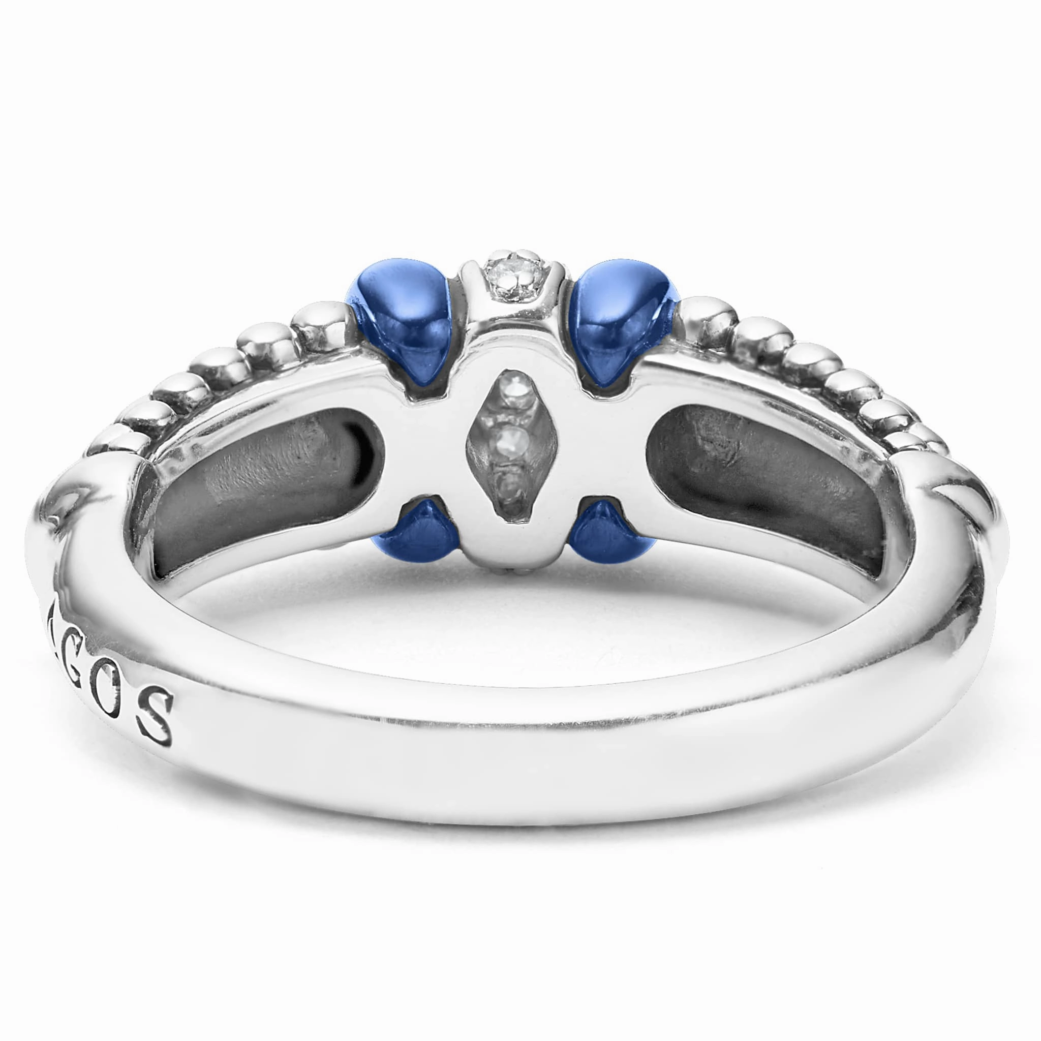 Blue Caviar Ultramarine Ceramic and Diamond Caviar Ring