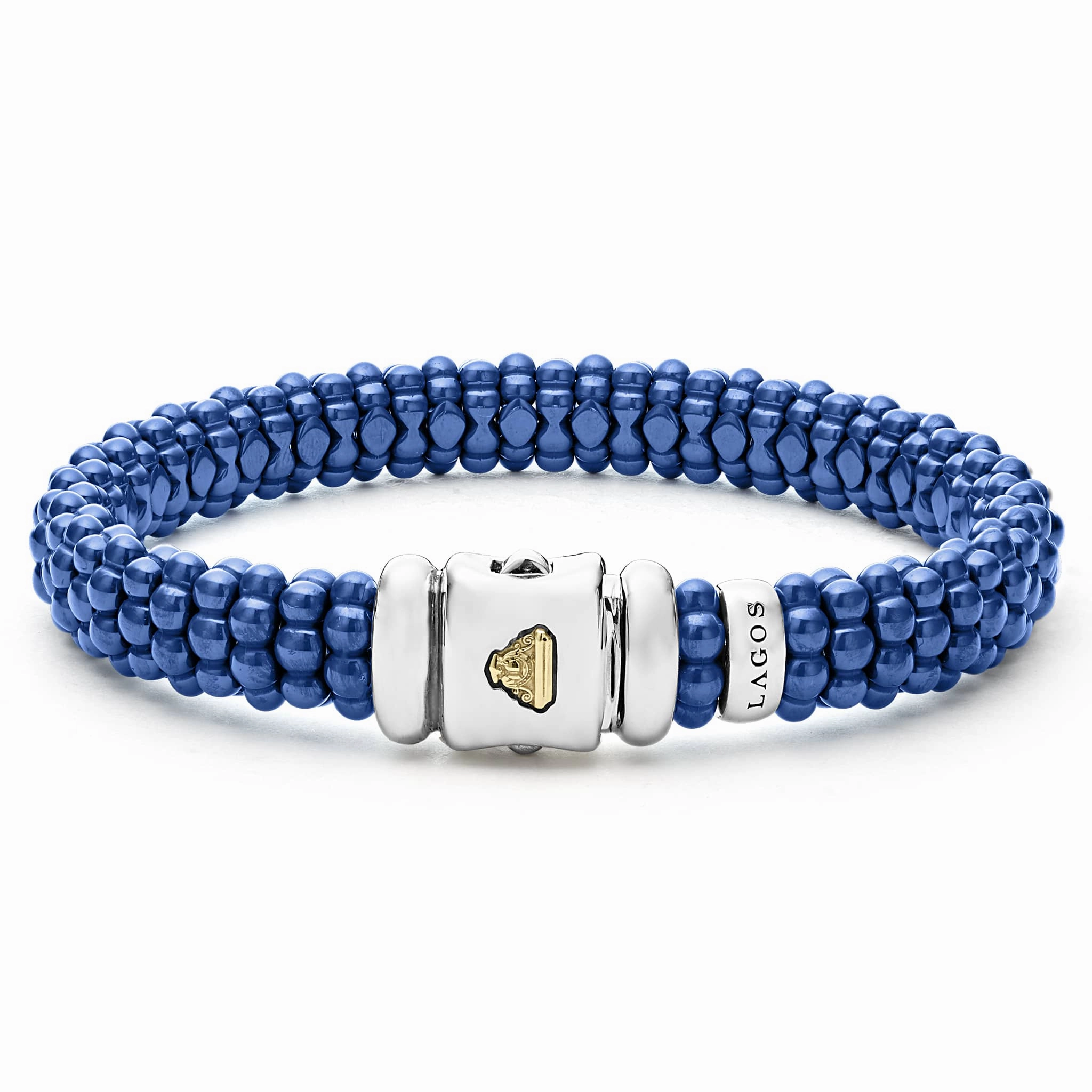 Blue Caviar Ultramarine Ceramic Beaded Bracelet | 9mm