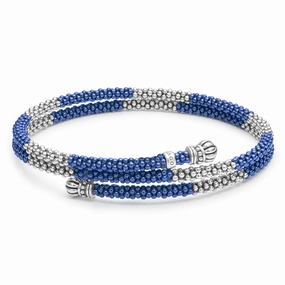 Blue Caviar Ultramarine Ceramic Beaded Wrap Bracelet