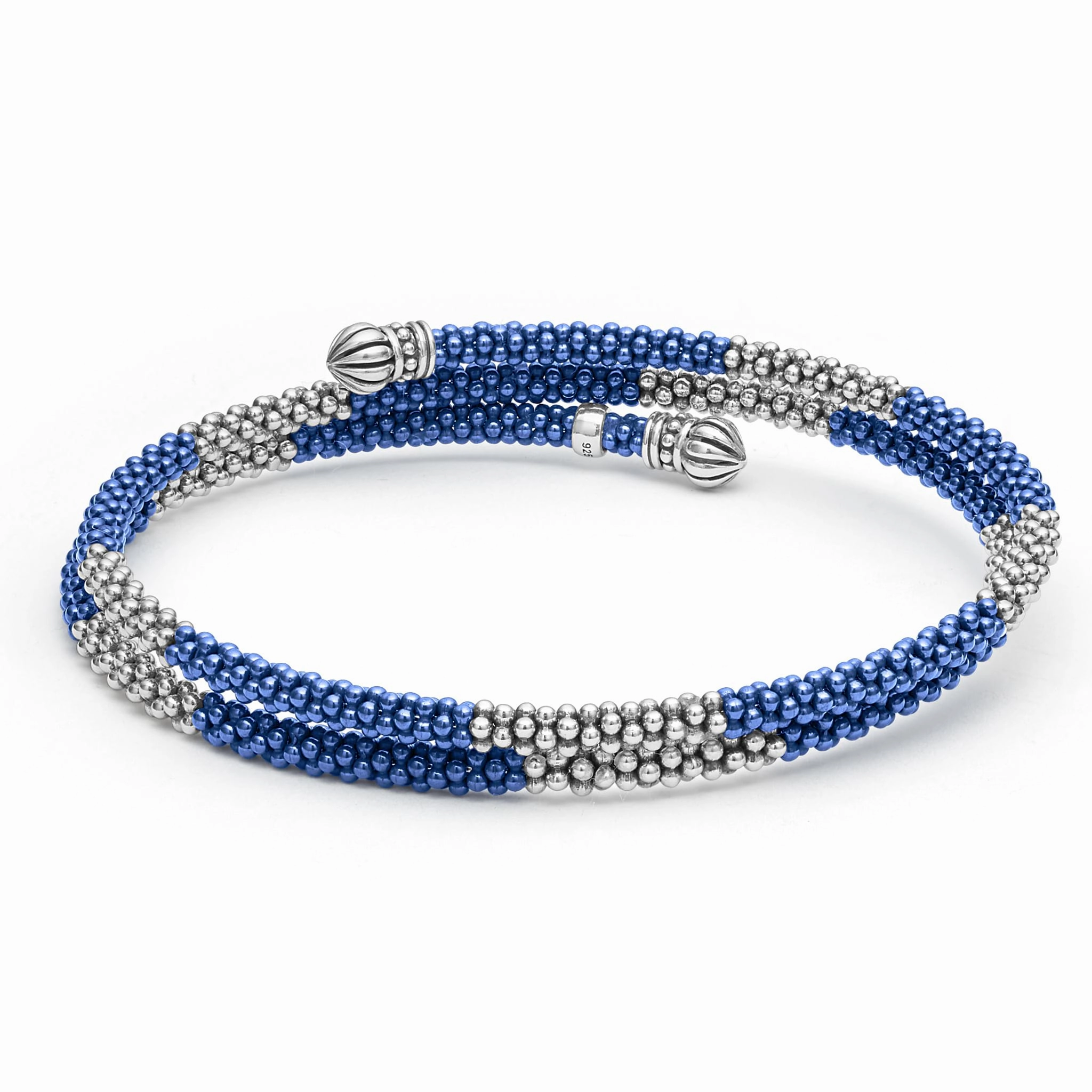 Blue Caviar Ultramarine Ceramic Beaded Wrap Bracelet