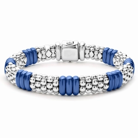 Blue Caviar Ultramarine Ceramic Caviar Beaded Bracelet | 9mm