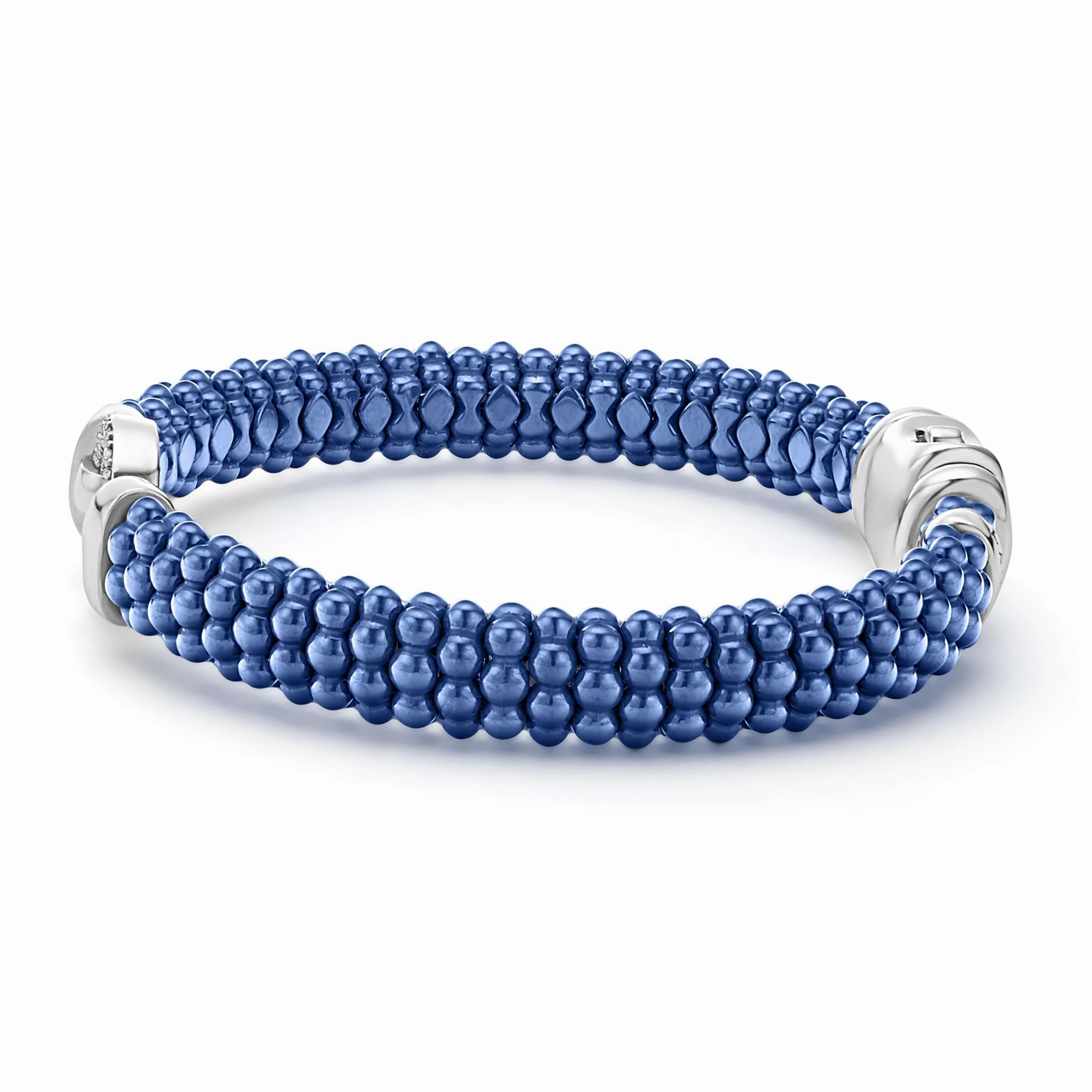 Blue Caviar Ultramarine Ceramic Diamond Circle Bracelet | 9mm