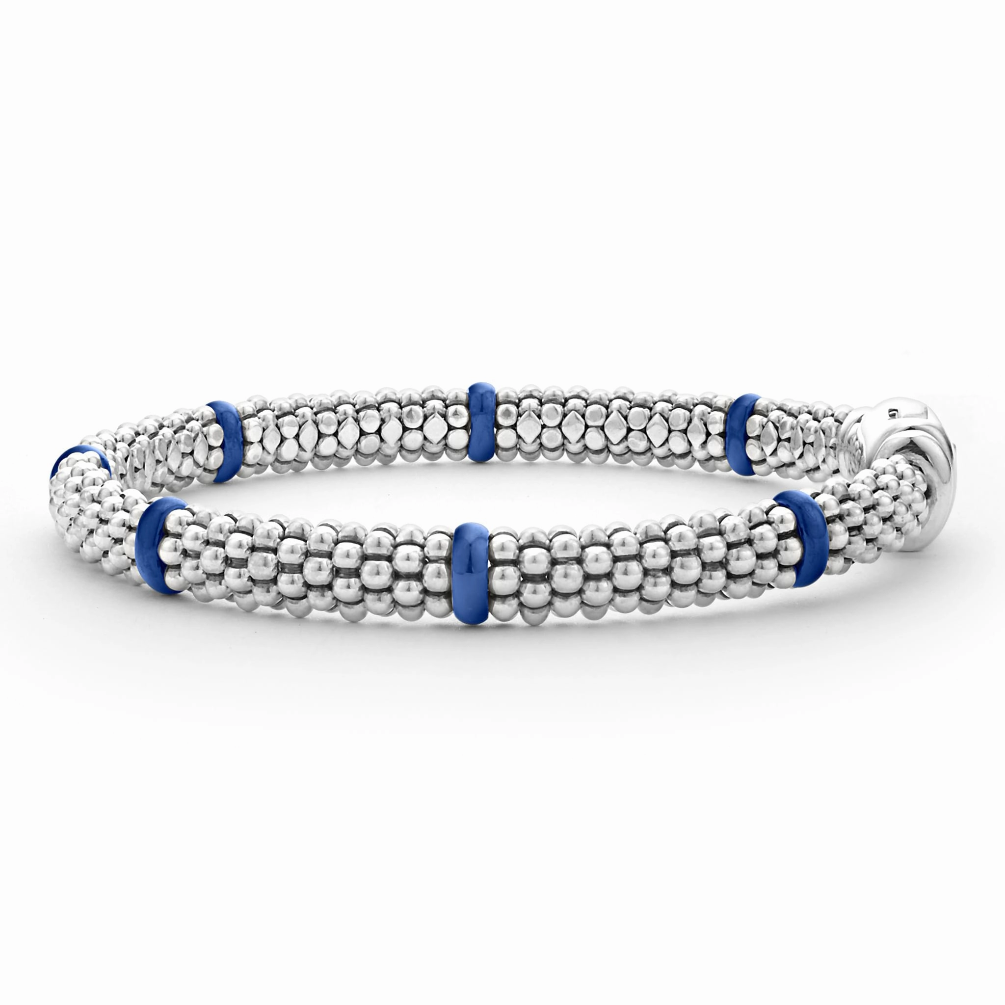 Blue Caviar Ultramarine Ceramic Station Caviar Bracelet | 6mm