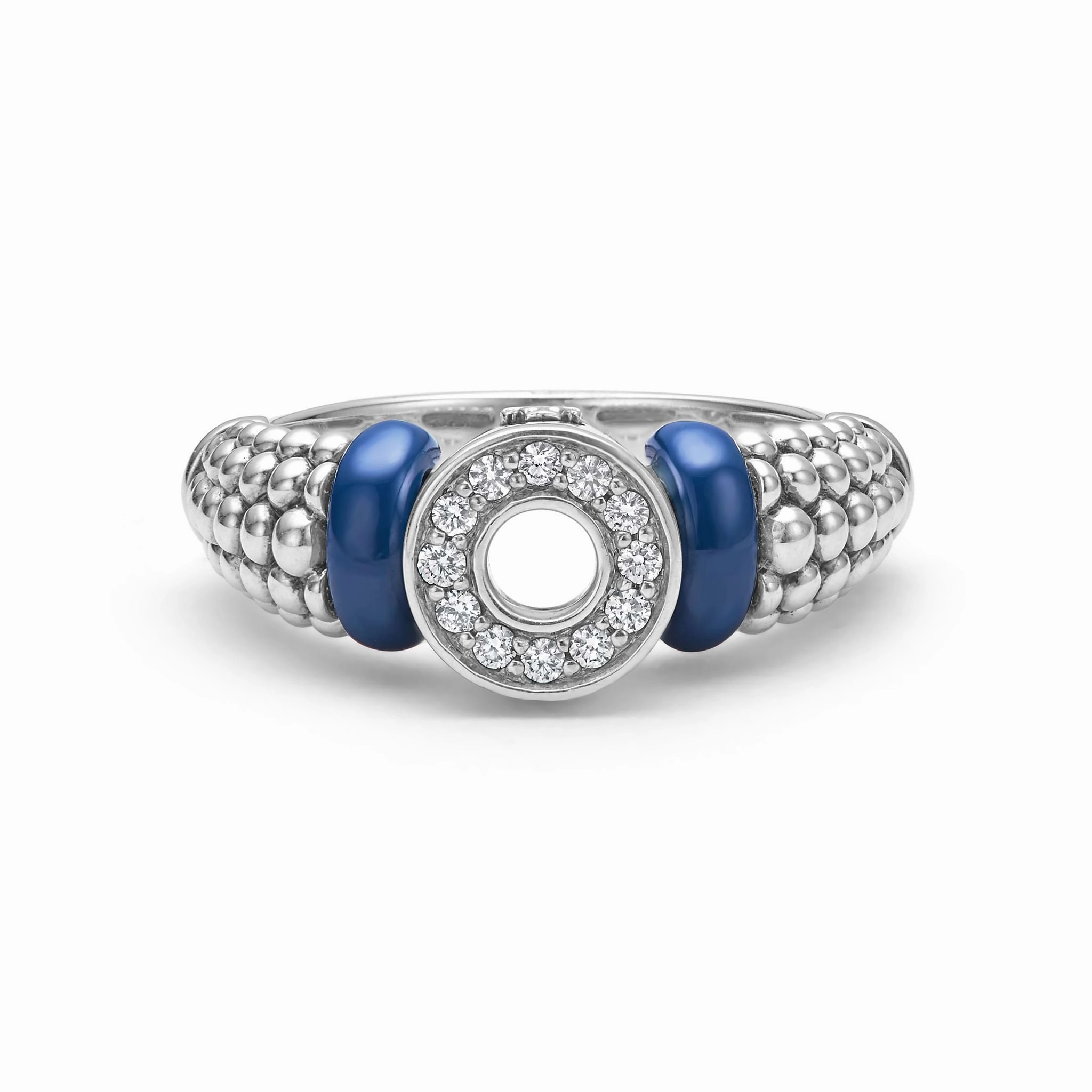 Blue Caviar Ultramarine Diamond Circle Caviar Ring