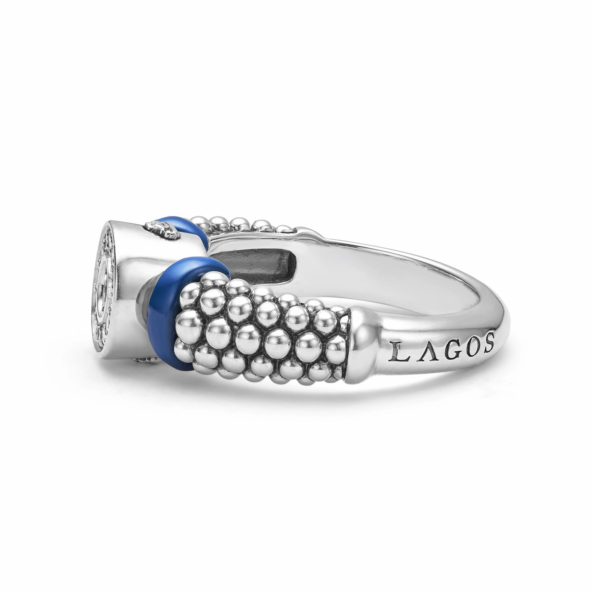Blue Caviar Ultramarine Diamond Circle Caviar Ring