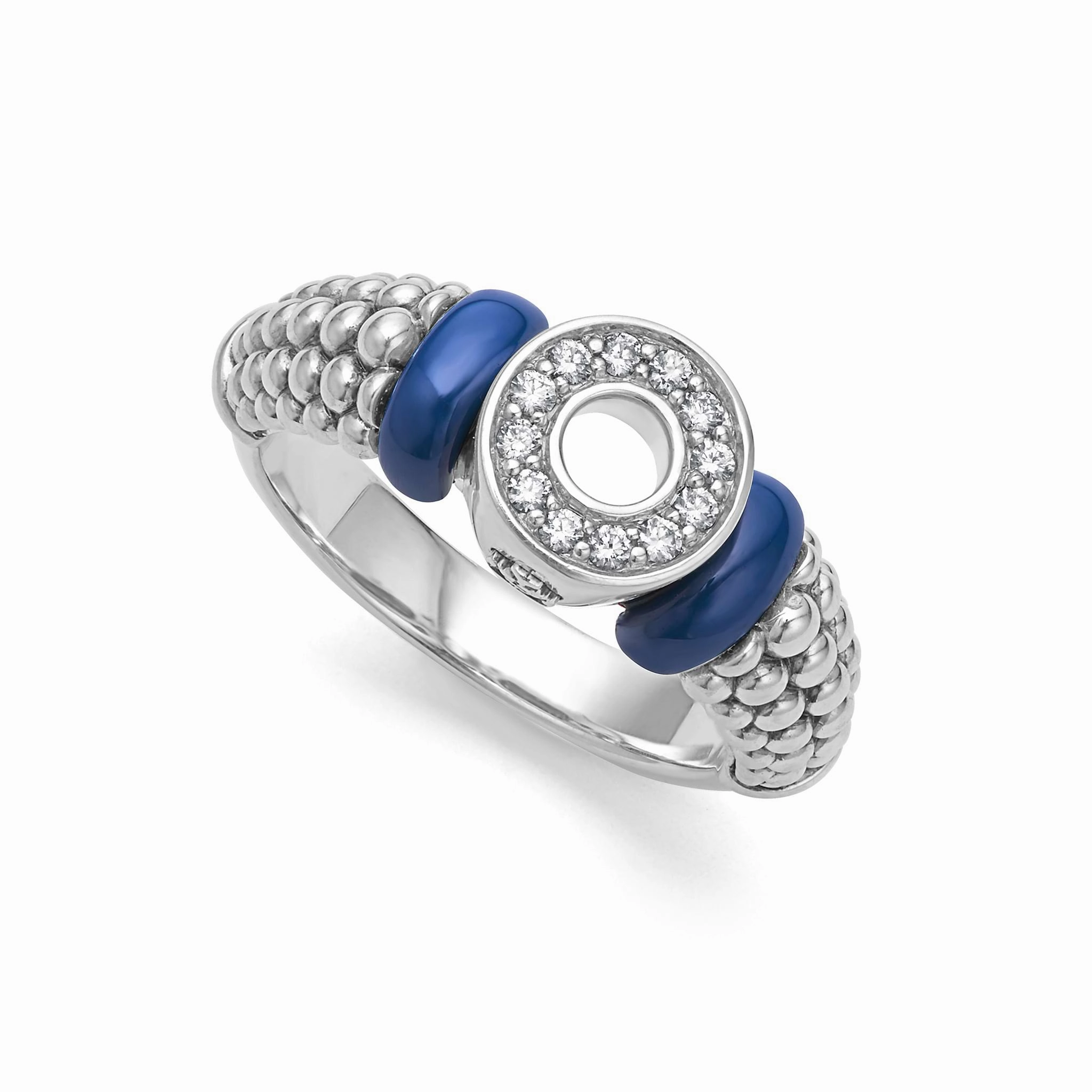 Blue Caviar Ultramarine Diamond Circle Caviar Ring