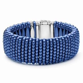 Blue Caviar Ultramarine Statement Ceramic Caviar Bracelet | 23mm