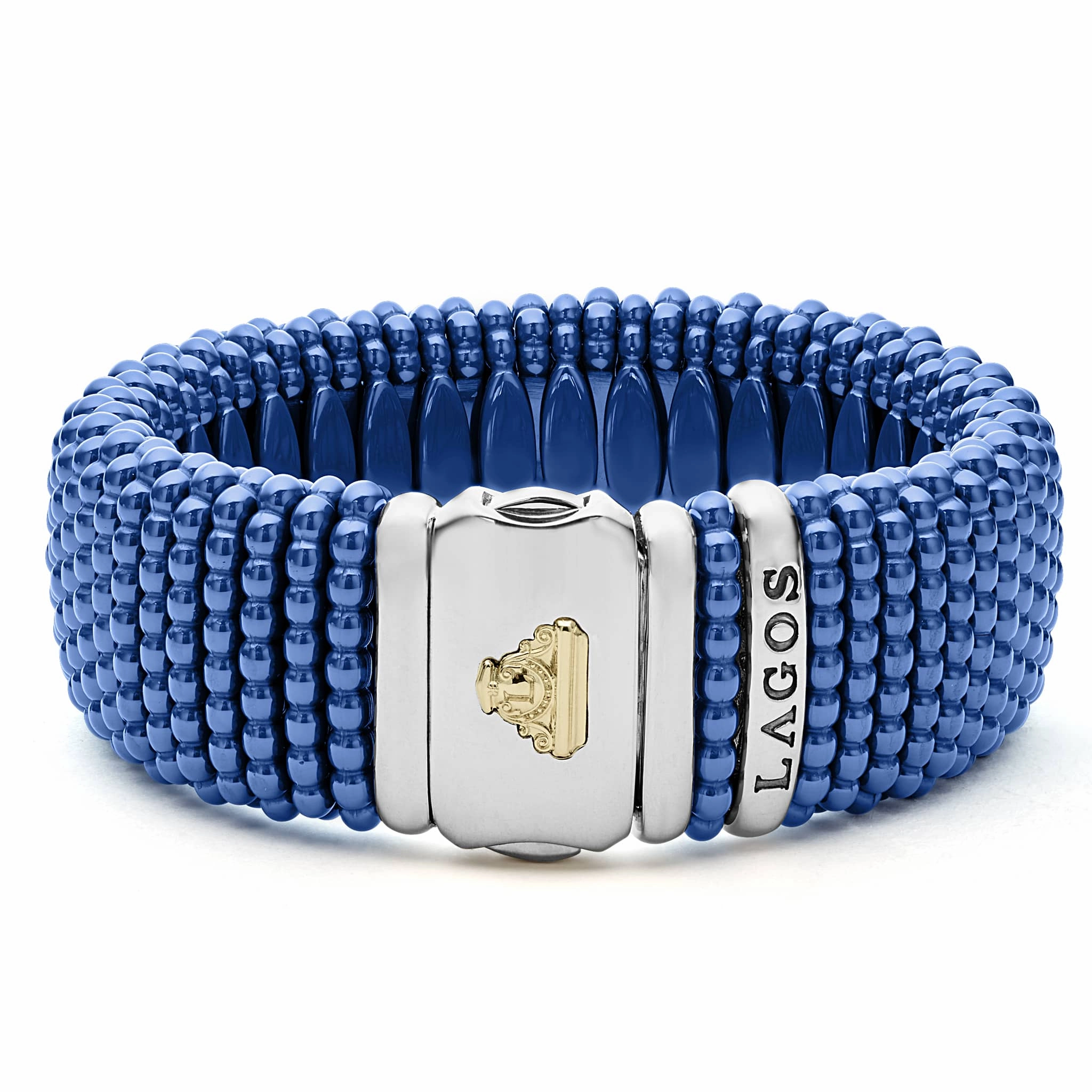 Blue Caviar Ultramarine Statement Ceramic Caviar Bracelet | 23mm