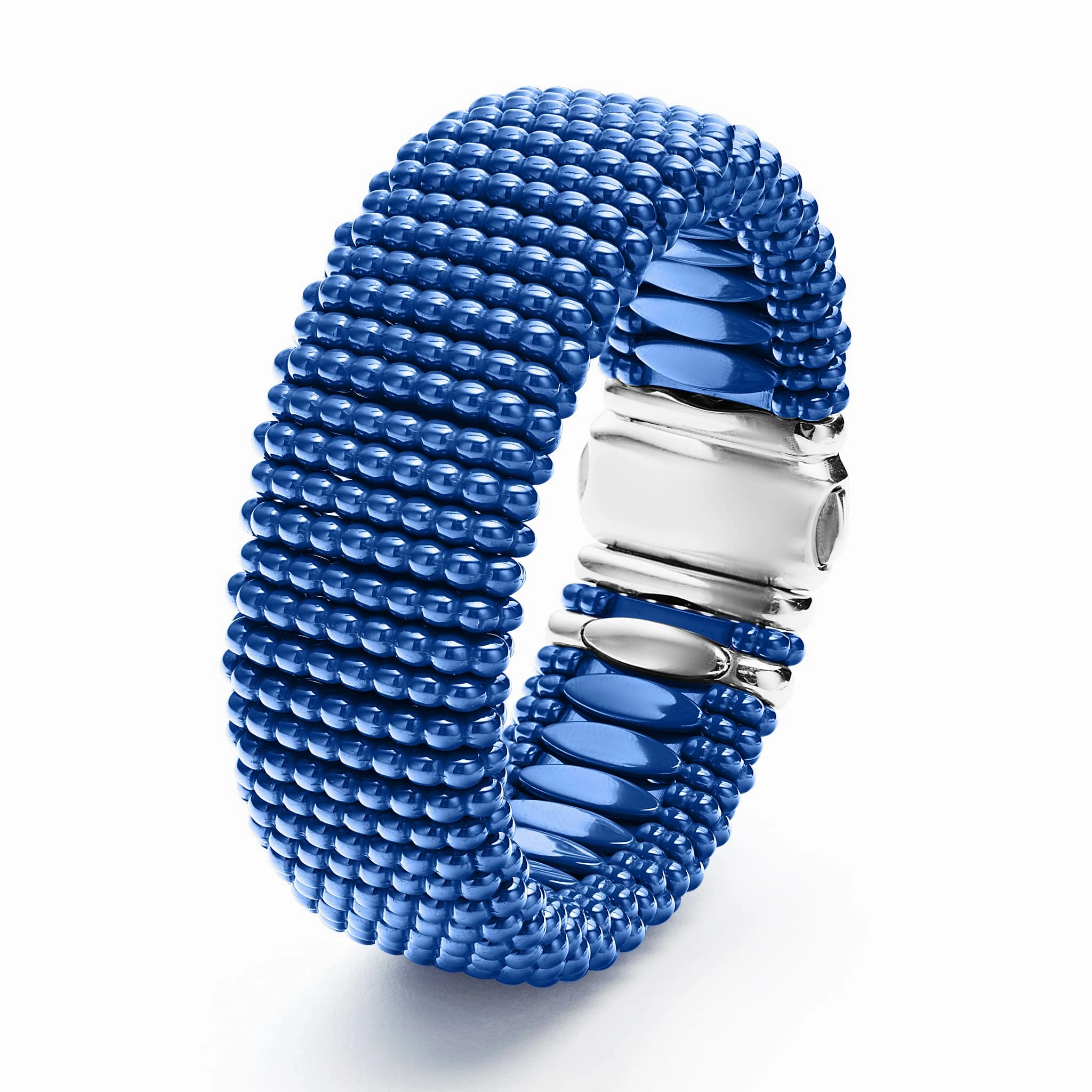 Blue Caviar Ultramarine Statement Ceramic Caviar Bracelet | 23mm