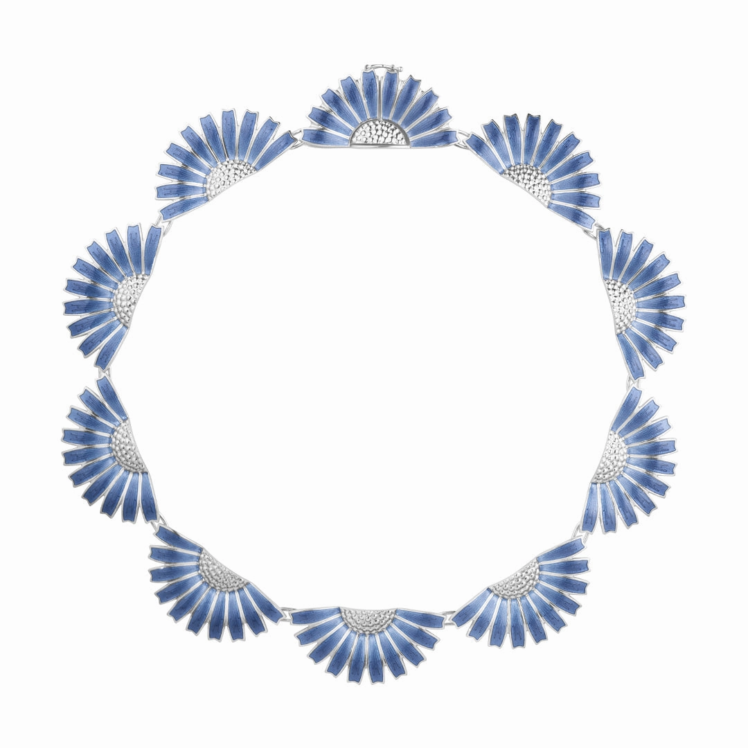 Blue Daisy Necklace