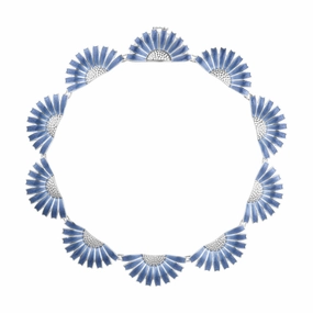 Blue Daisy Necklace