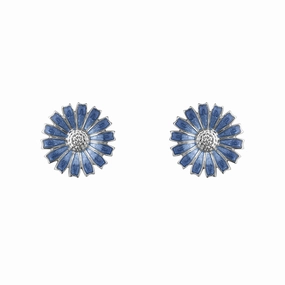 Blue Daisy Stud Earrings