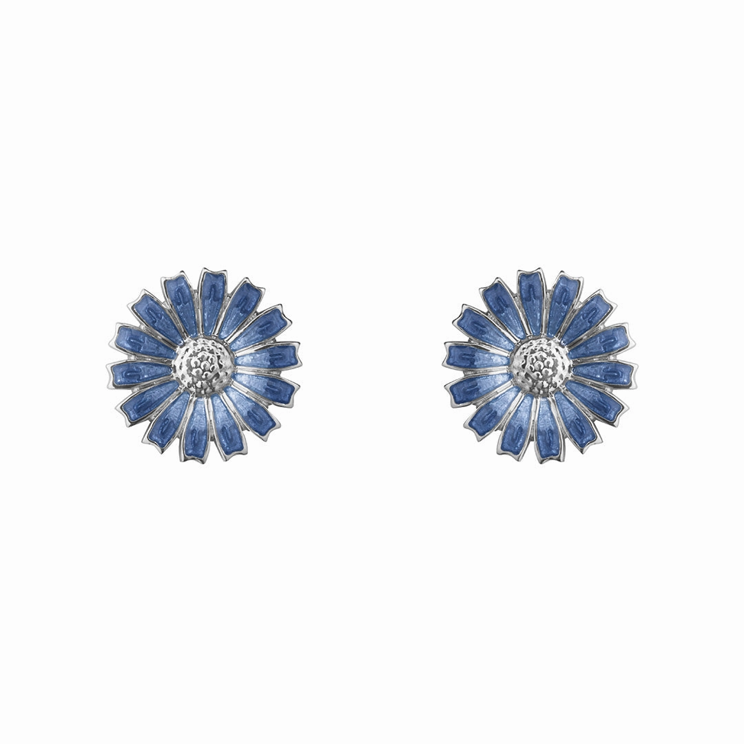Blue Daisy Stud Earrings